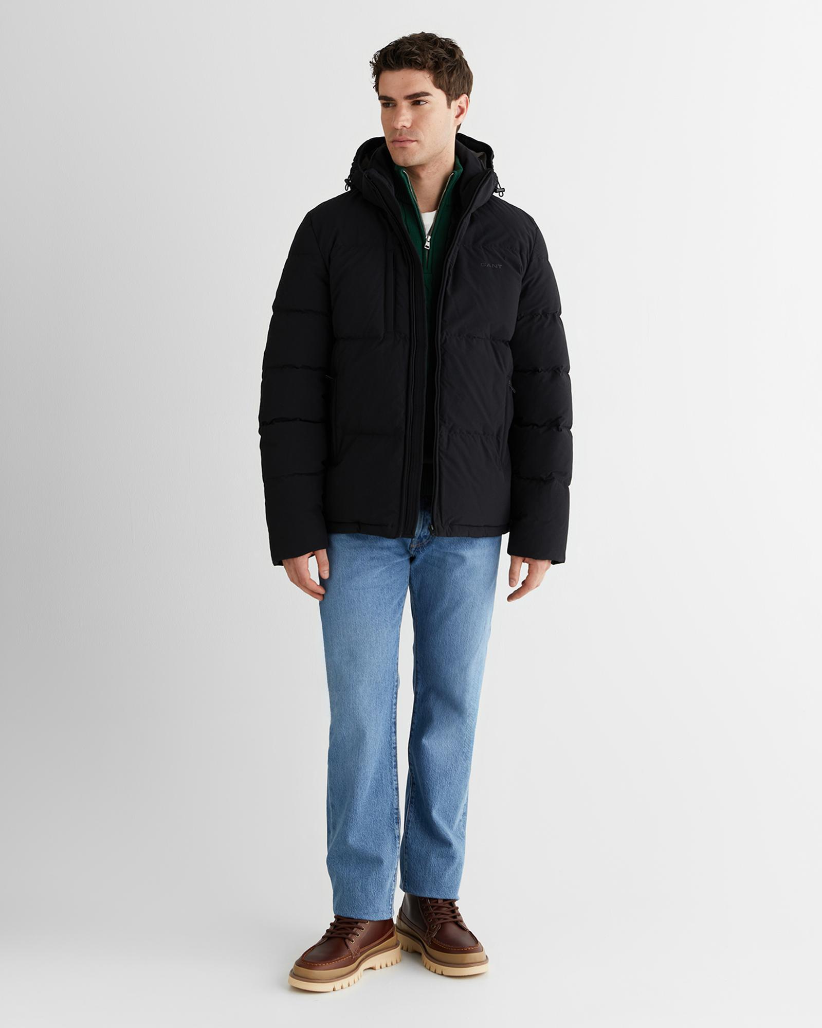 GANT Erkek Siyah Regular Fit Fermuarlı Ceket