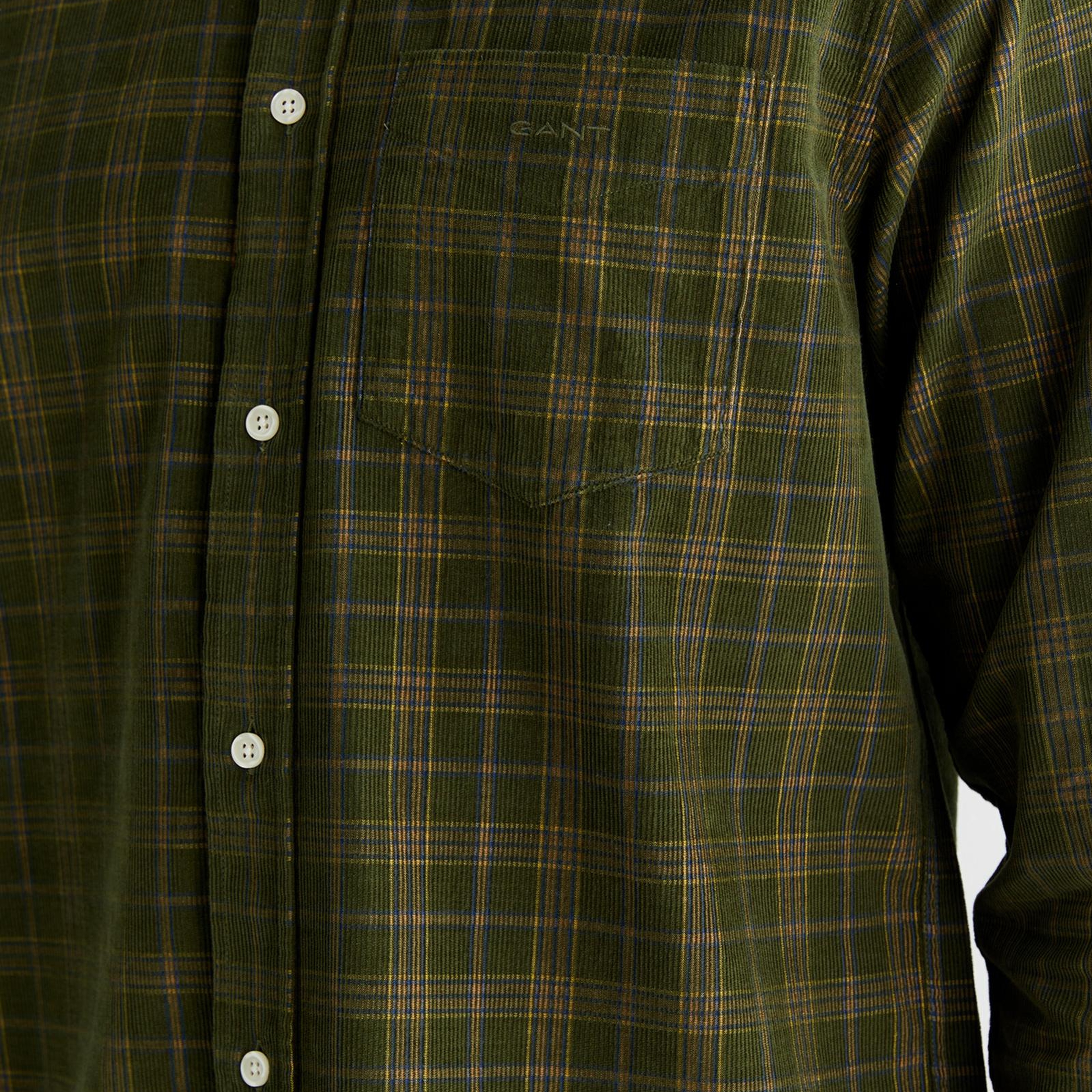 GANT Erkek Yeşil Regular Fit Düğmeli Gömlek