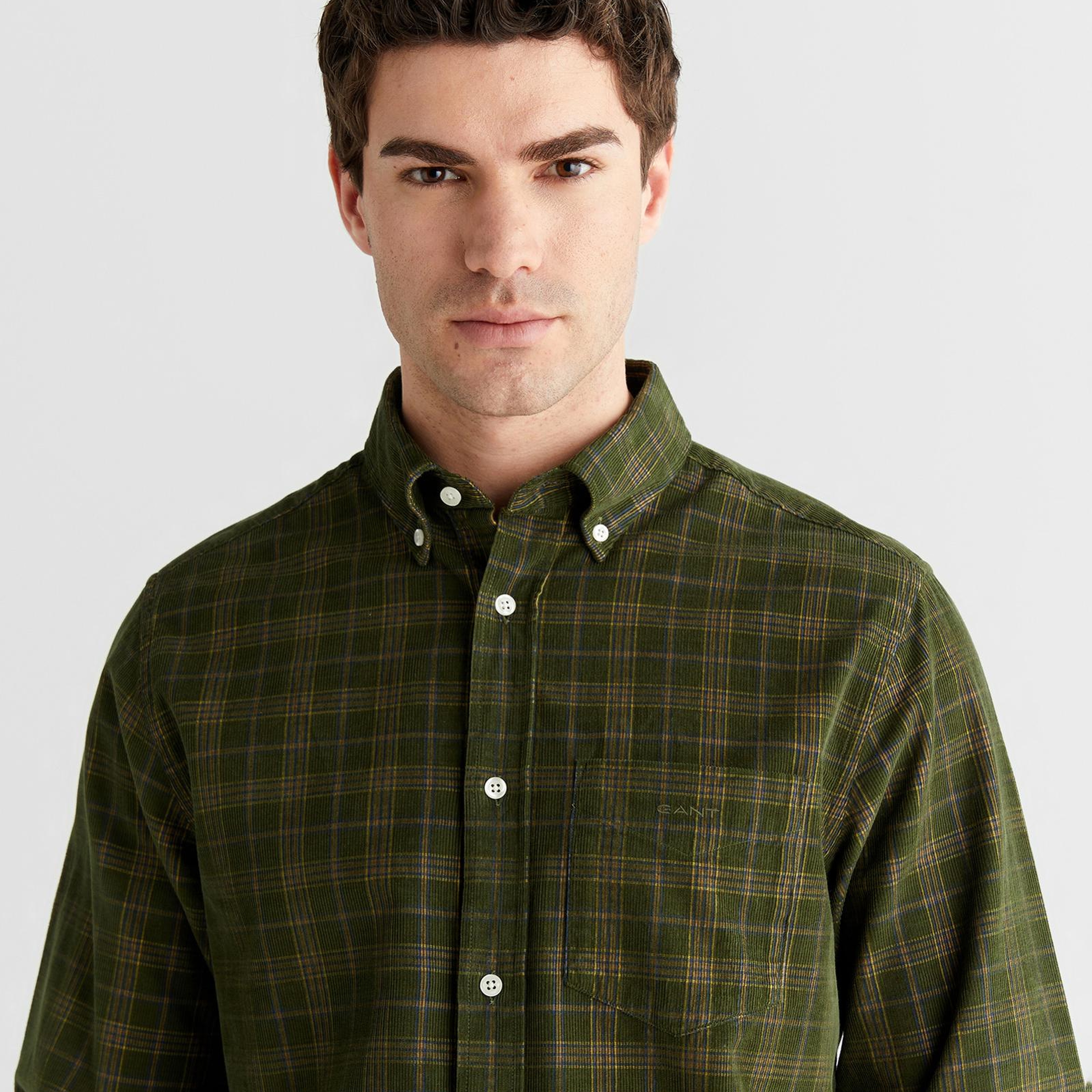 GANT Erkek Yeşil Regular Fit Düğmeli Gömlek