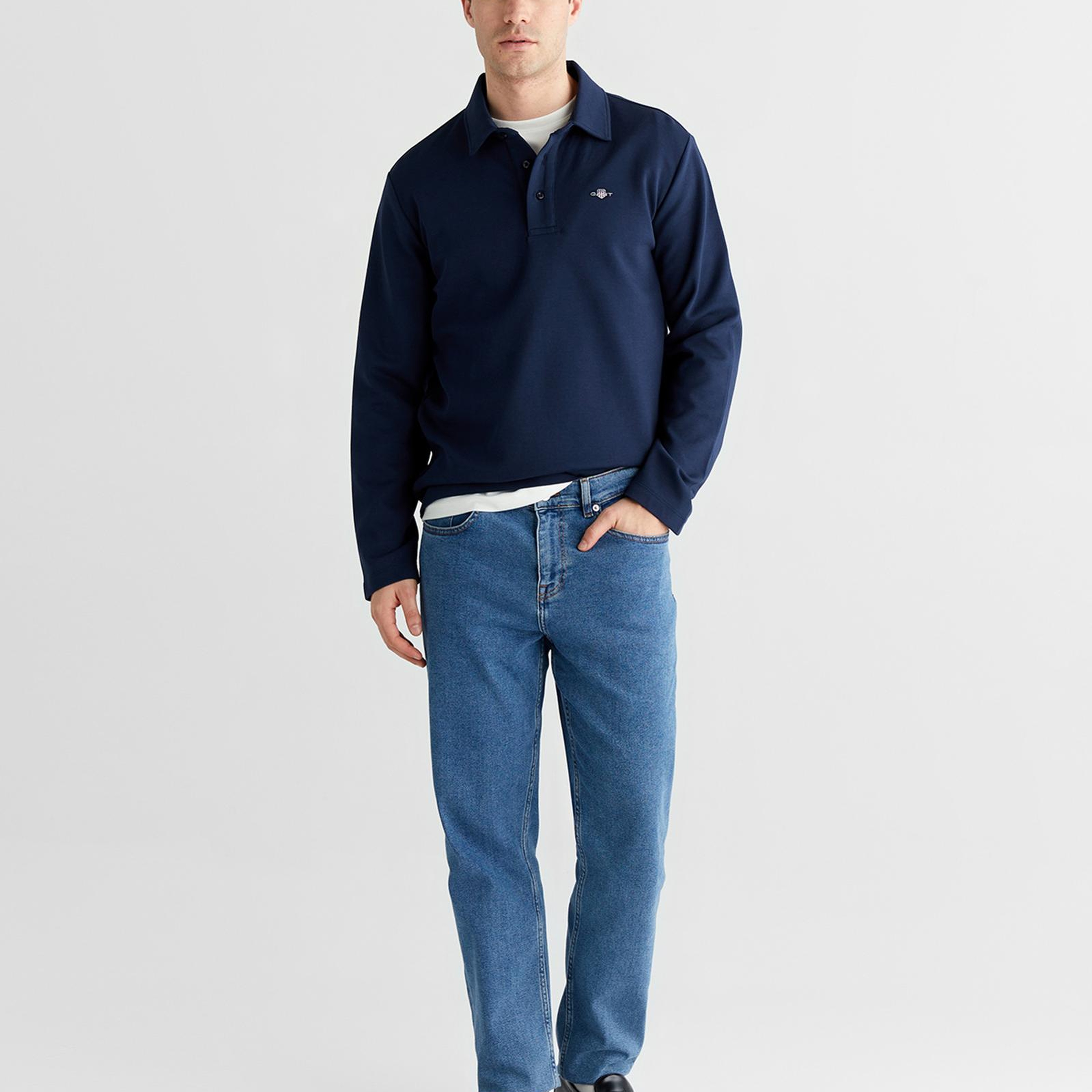 GANT Erkek Lacivert Regular Fit Polo Yaka Polo