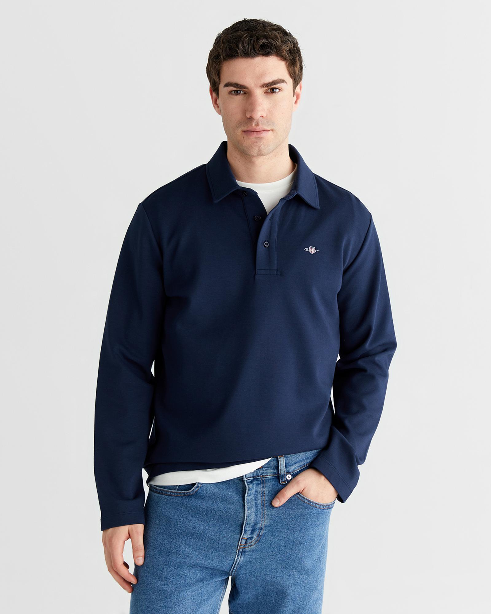 GANT Erkek Lacivert Regular Fit Polo Yaka Polo