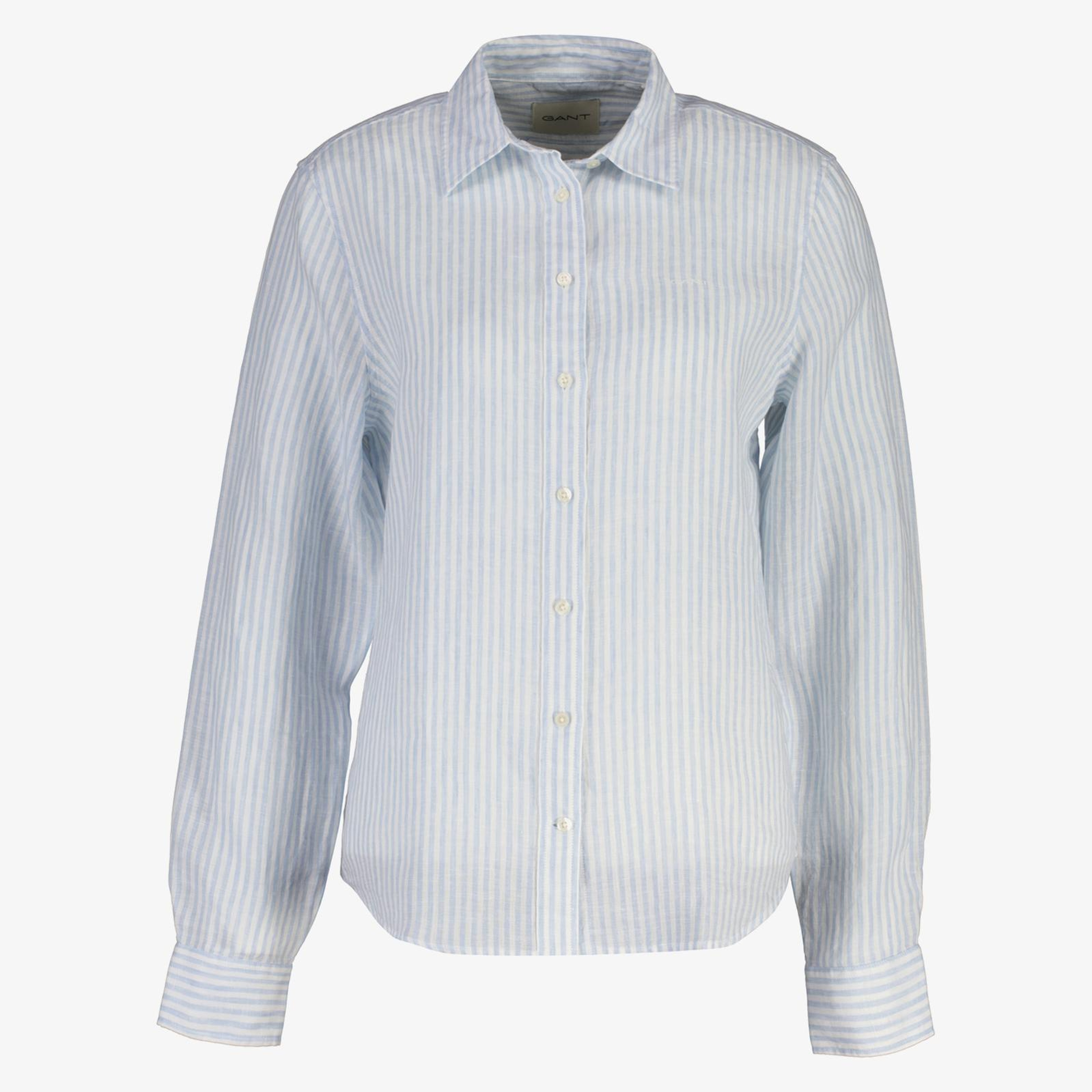 GANT Kadın Mavi Regular Fit Çizgili Gömlek
