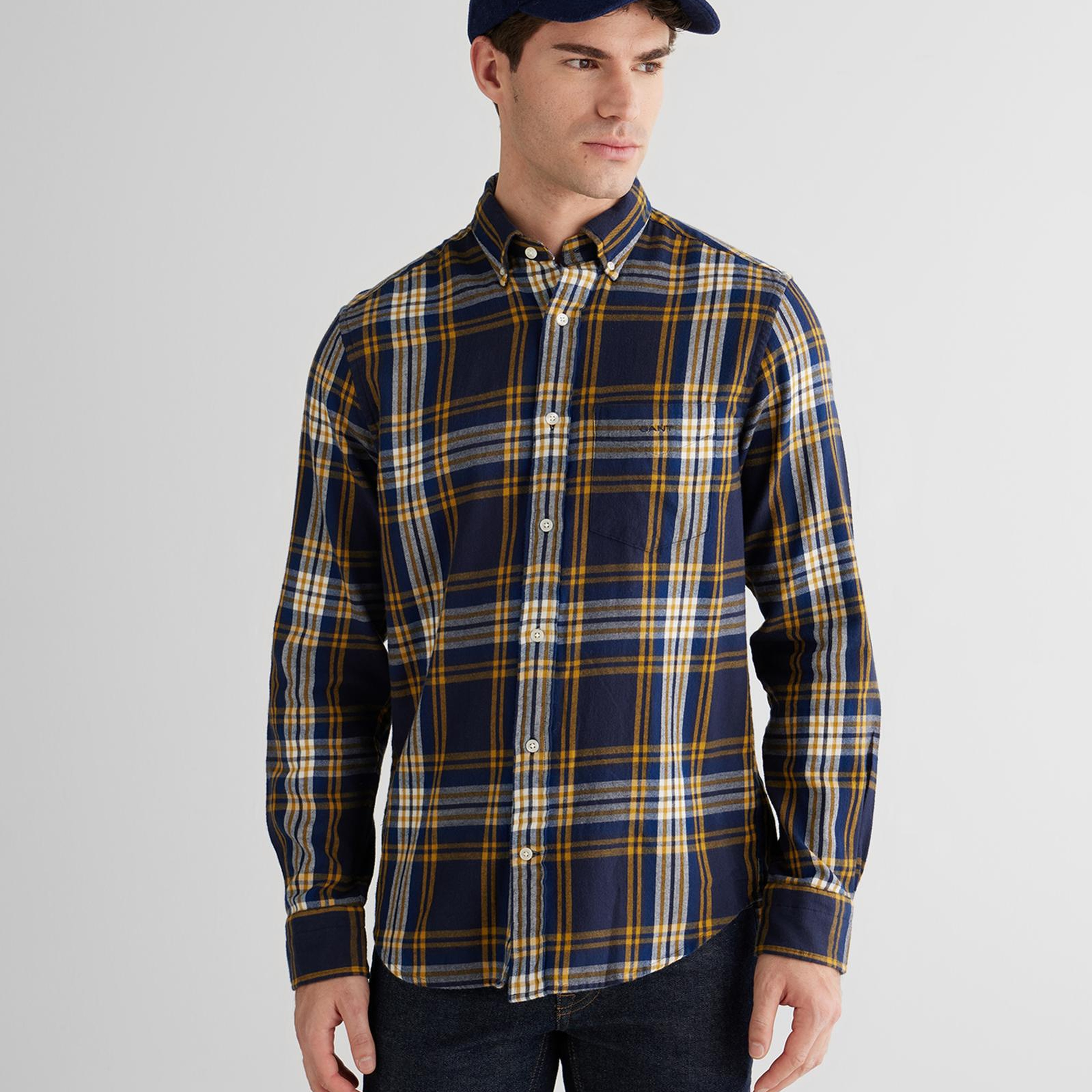 GANT Erkek Lacivert Regular Fit Düğmeli Gömlek