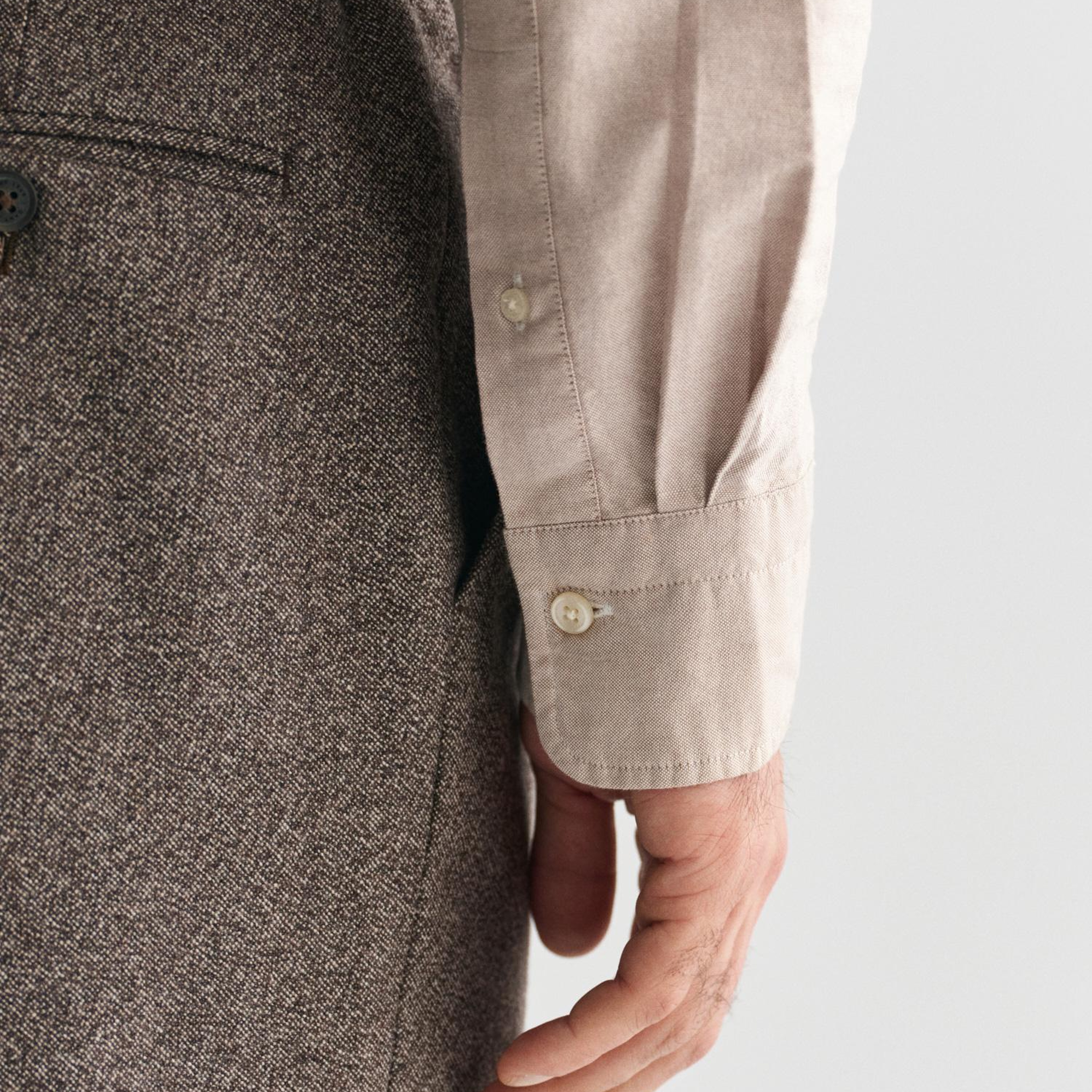 GANT Erkek Kahverengi Regular Fit Düğmeli Yaka Oxford Gömlek