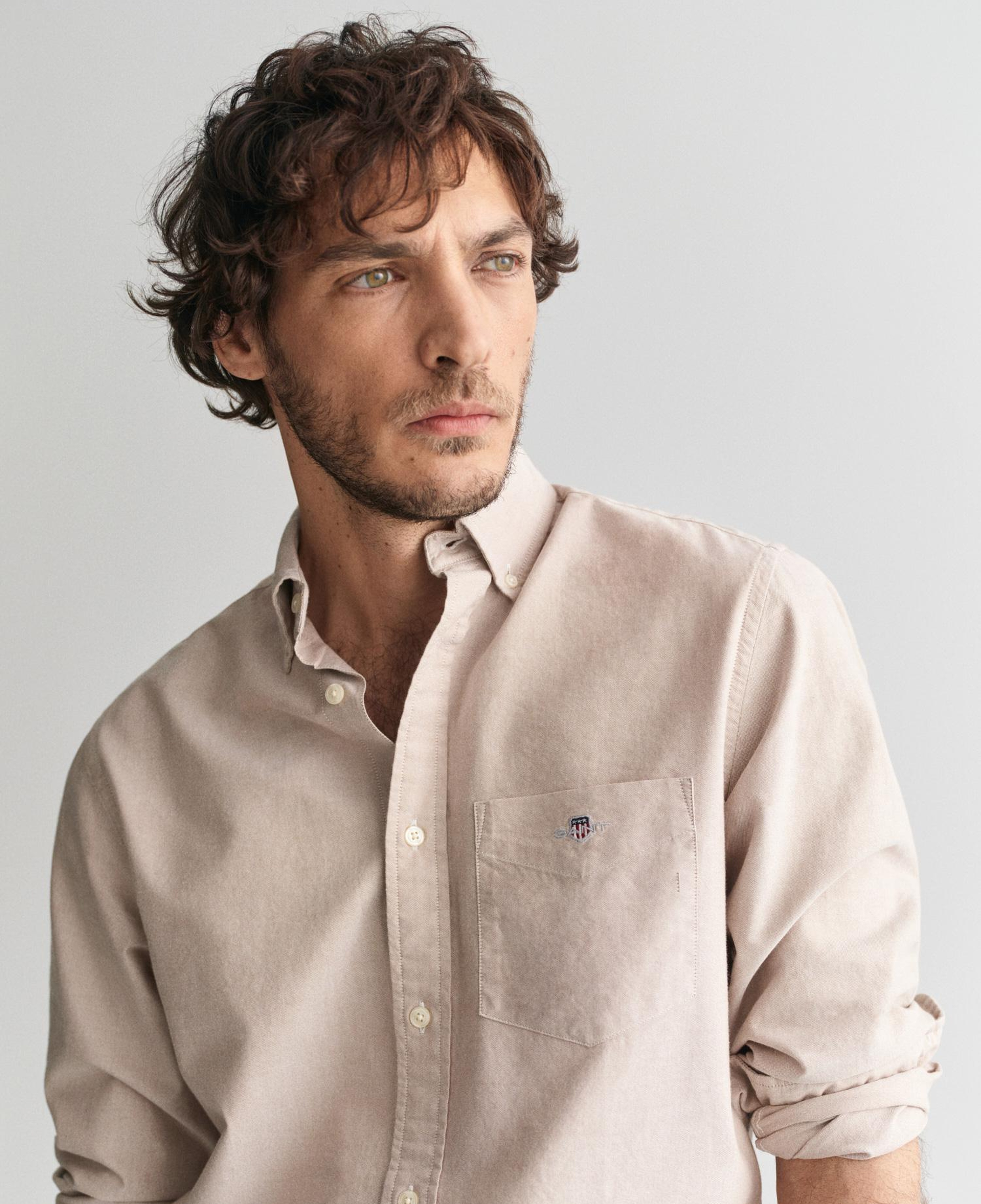 GANT Erkek Kahverengi Regular Fit Düğmeli Yaka Oxford Gömlek