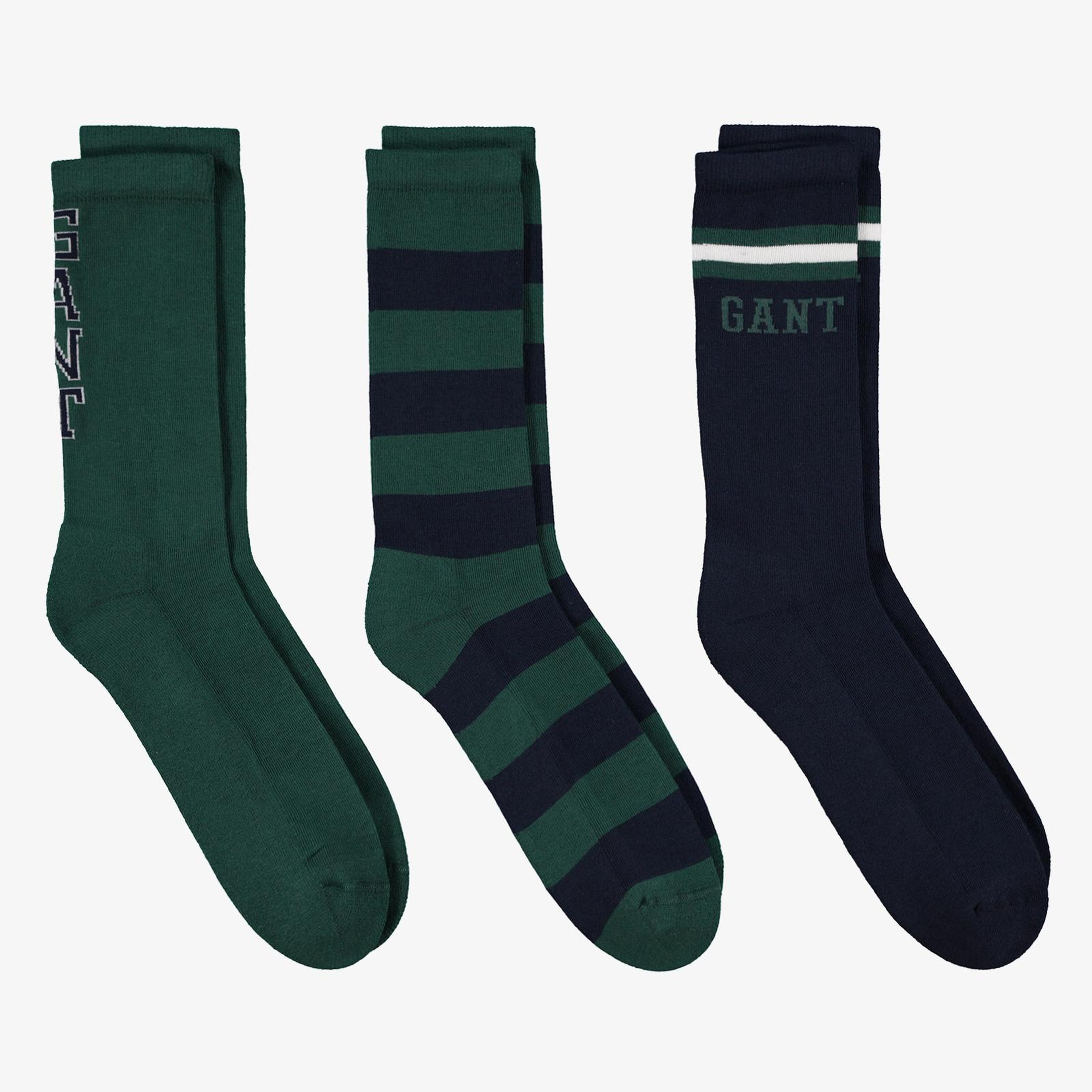 GANT Unisex Yeşil Standart 3'lü Fit  Çorap
