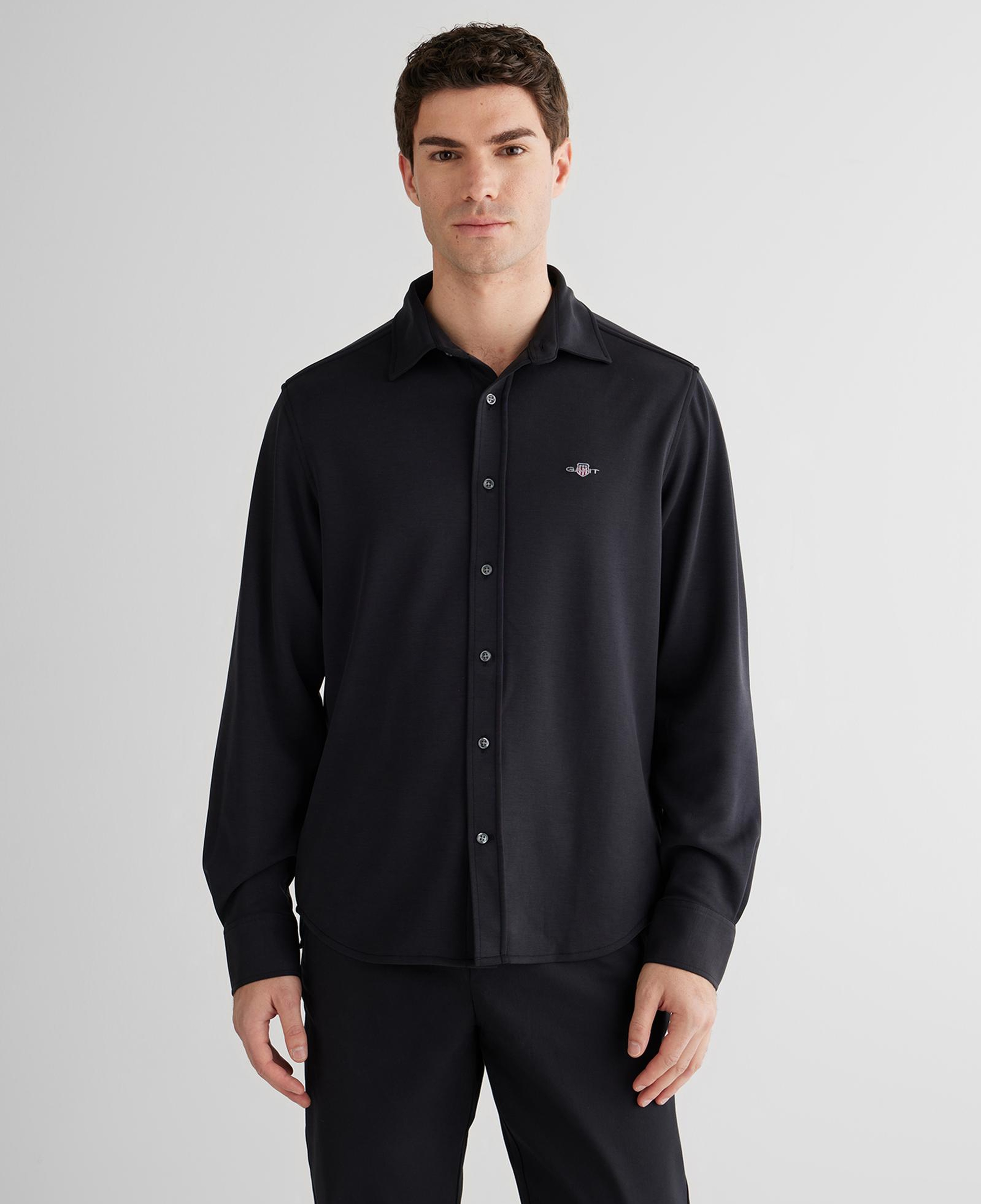 GANT Erkek Siyah Standart Fit  Gömlek