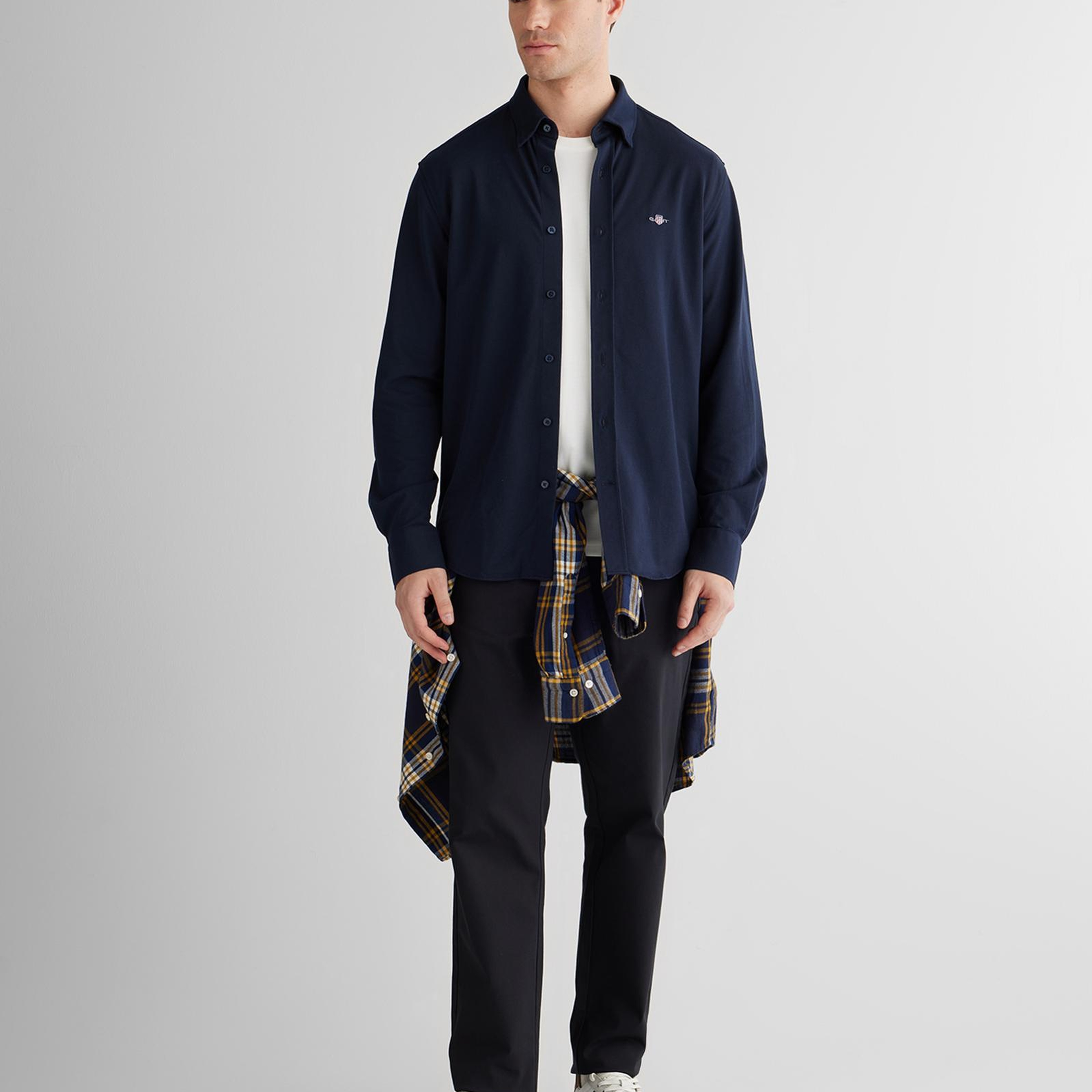 GANT Erkek Lacivert Regular Fit Gömlek