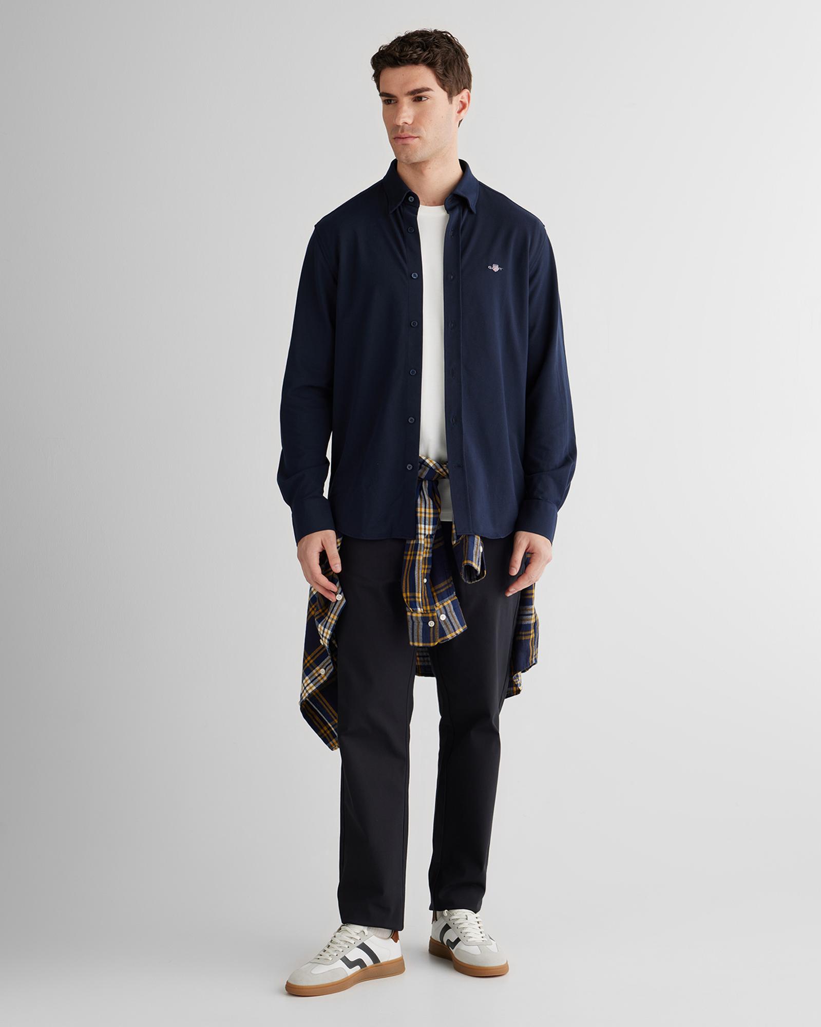 GANT Erkek Lacivert Regular Fit Gömlek