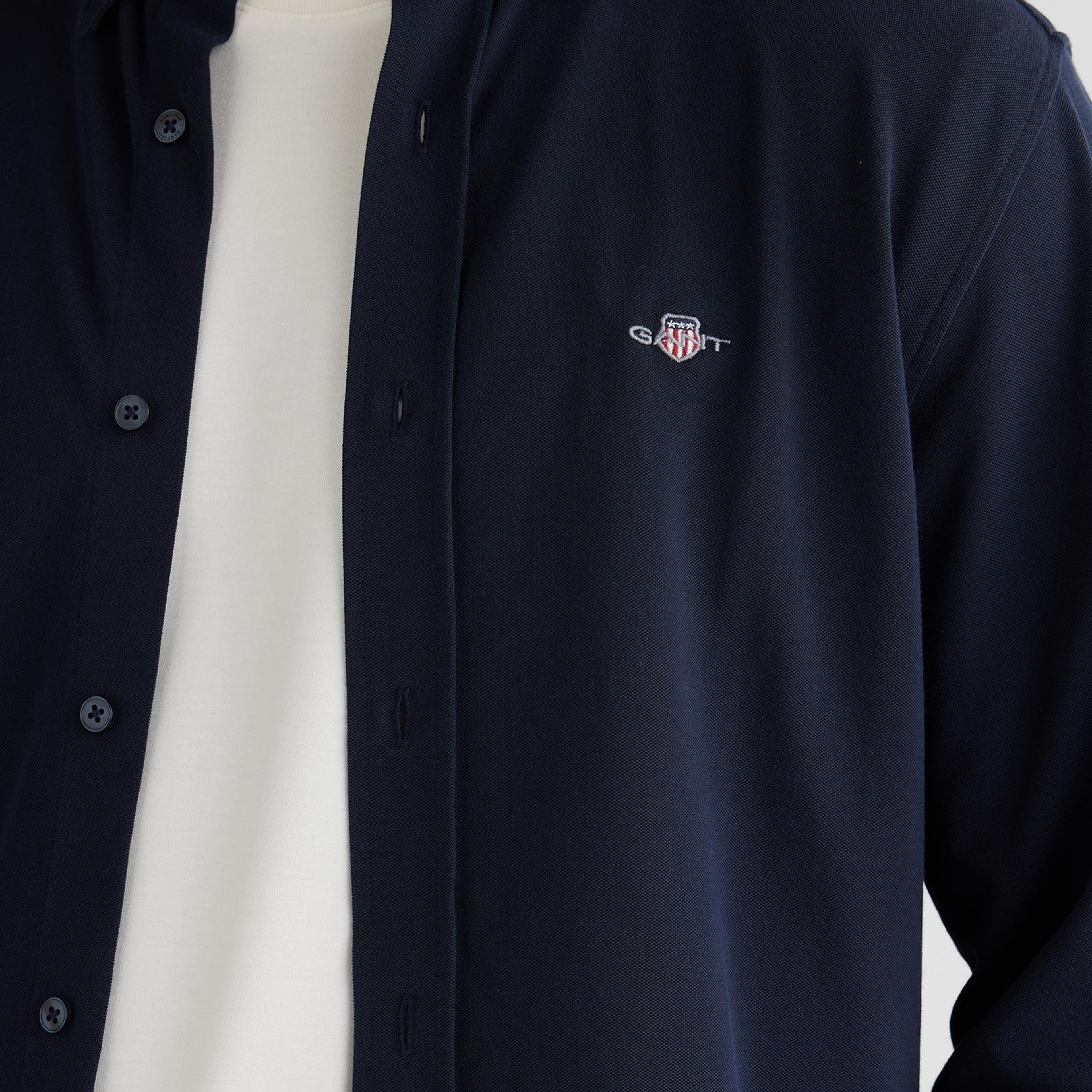 GANT Erkek Lacivert Regular Fit Gömlek