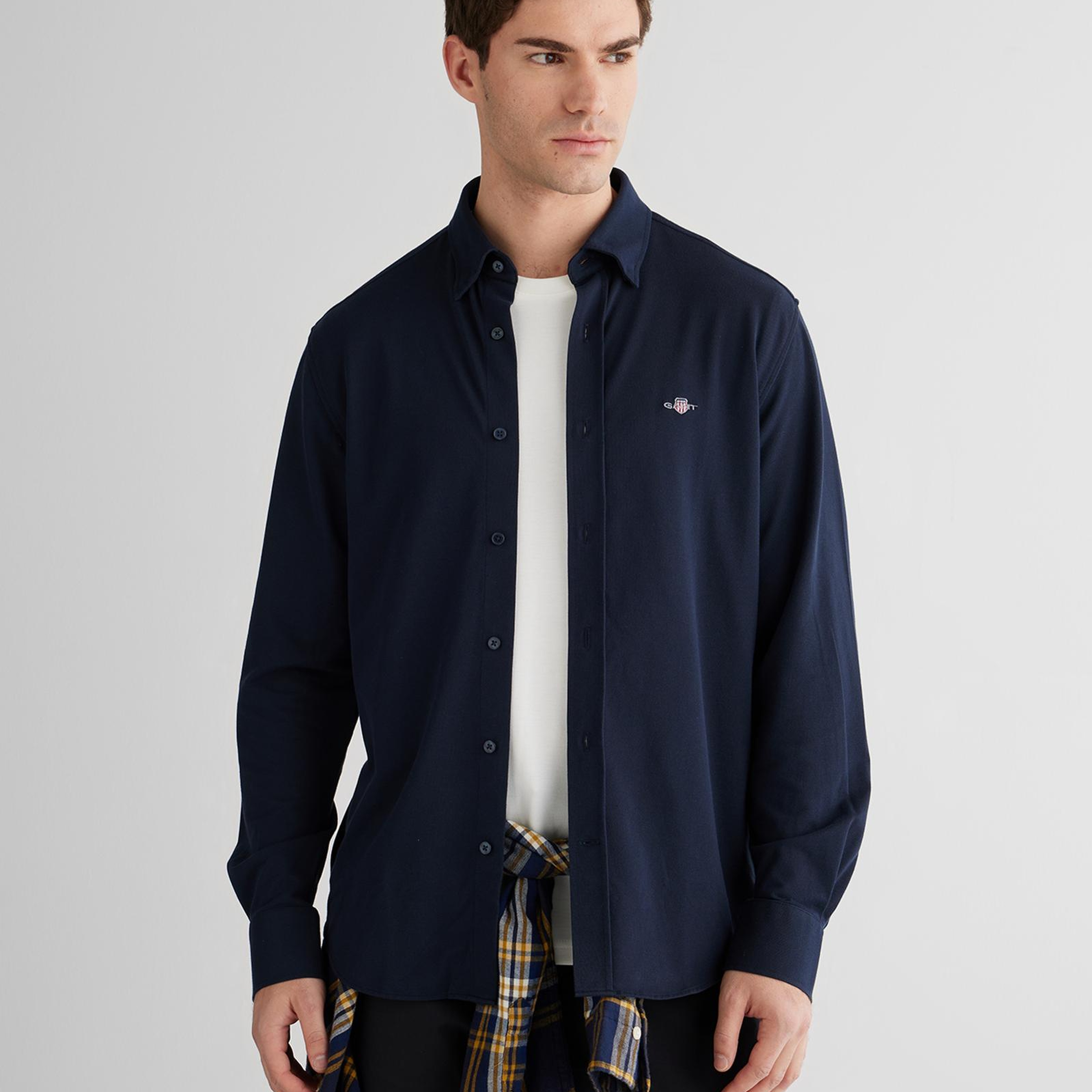 GANT Erkek Lacivert Regular Fit Gömlek