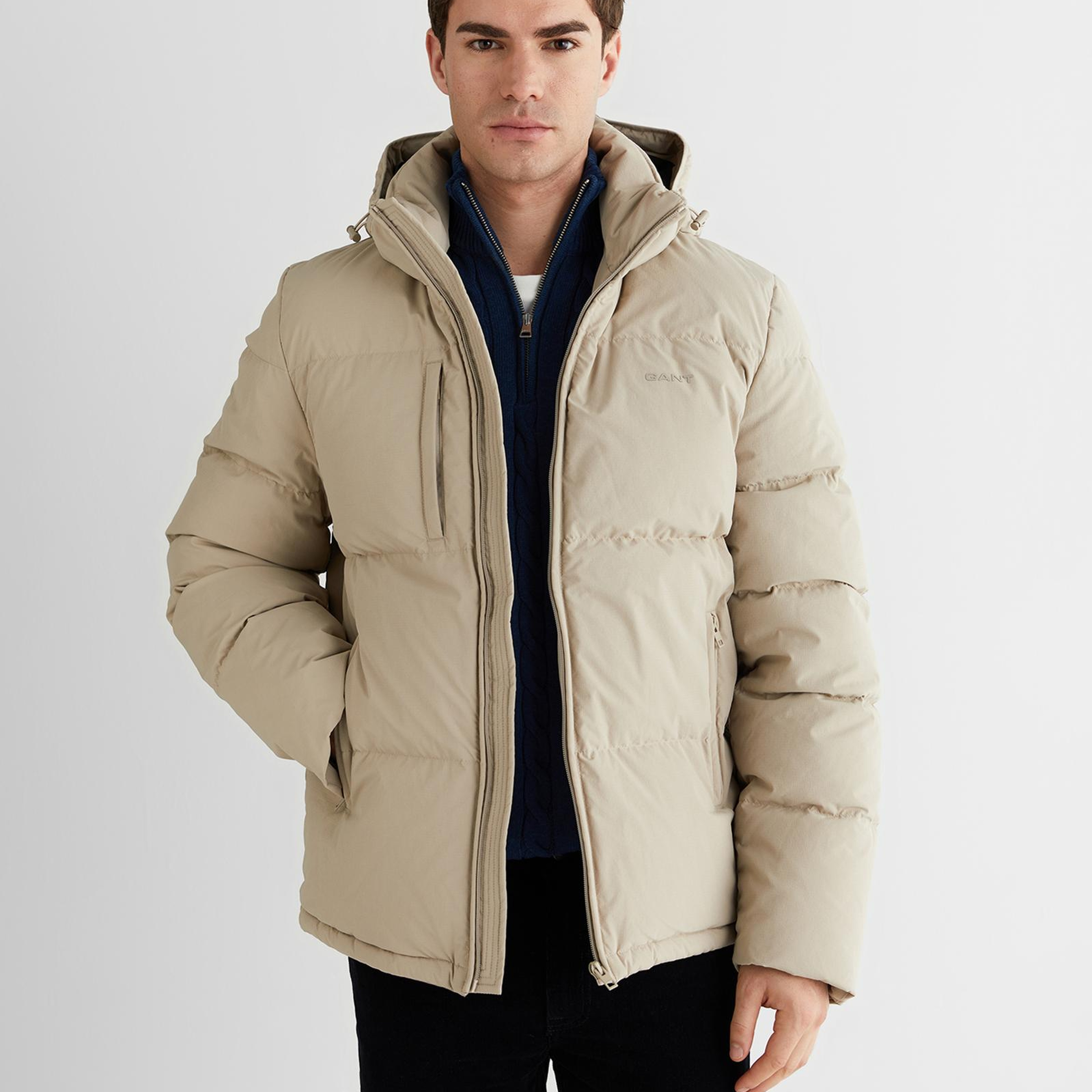 GANT Erkek Bej Regular Fit Fermuarlı Ceket