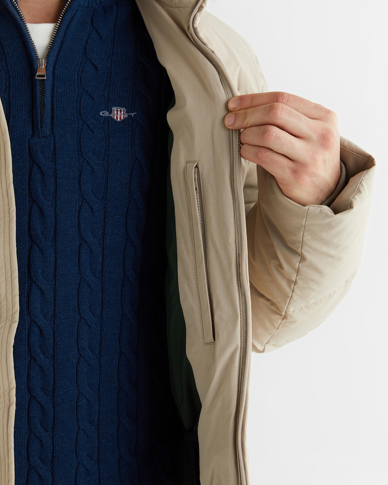 GANT Erkek Bej Regular Fit Fermuarlı Ceket