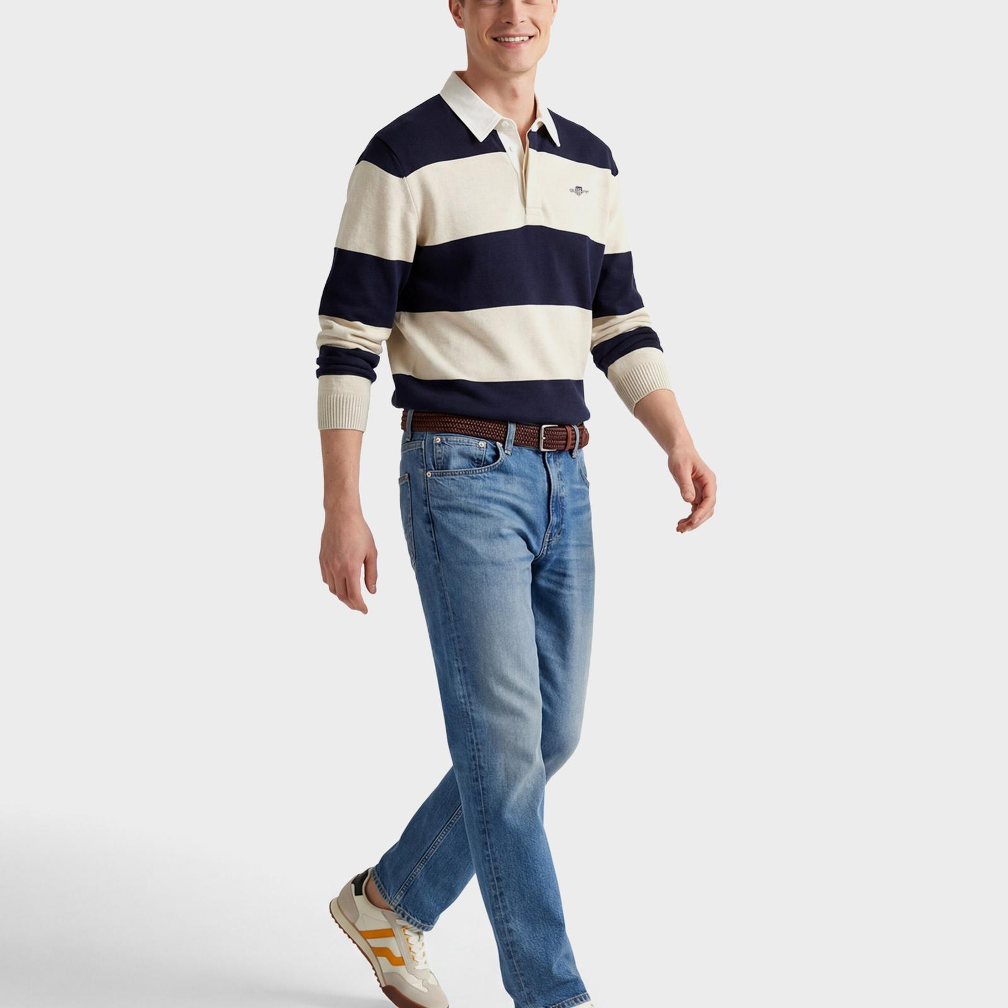 GANT Erkek Lacivert Regular Fit Polo Yaka Triko