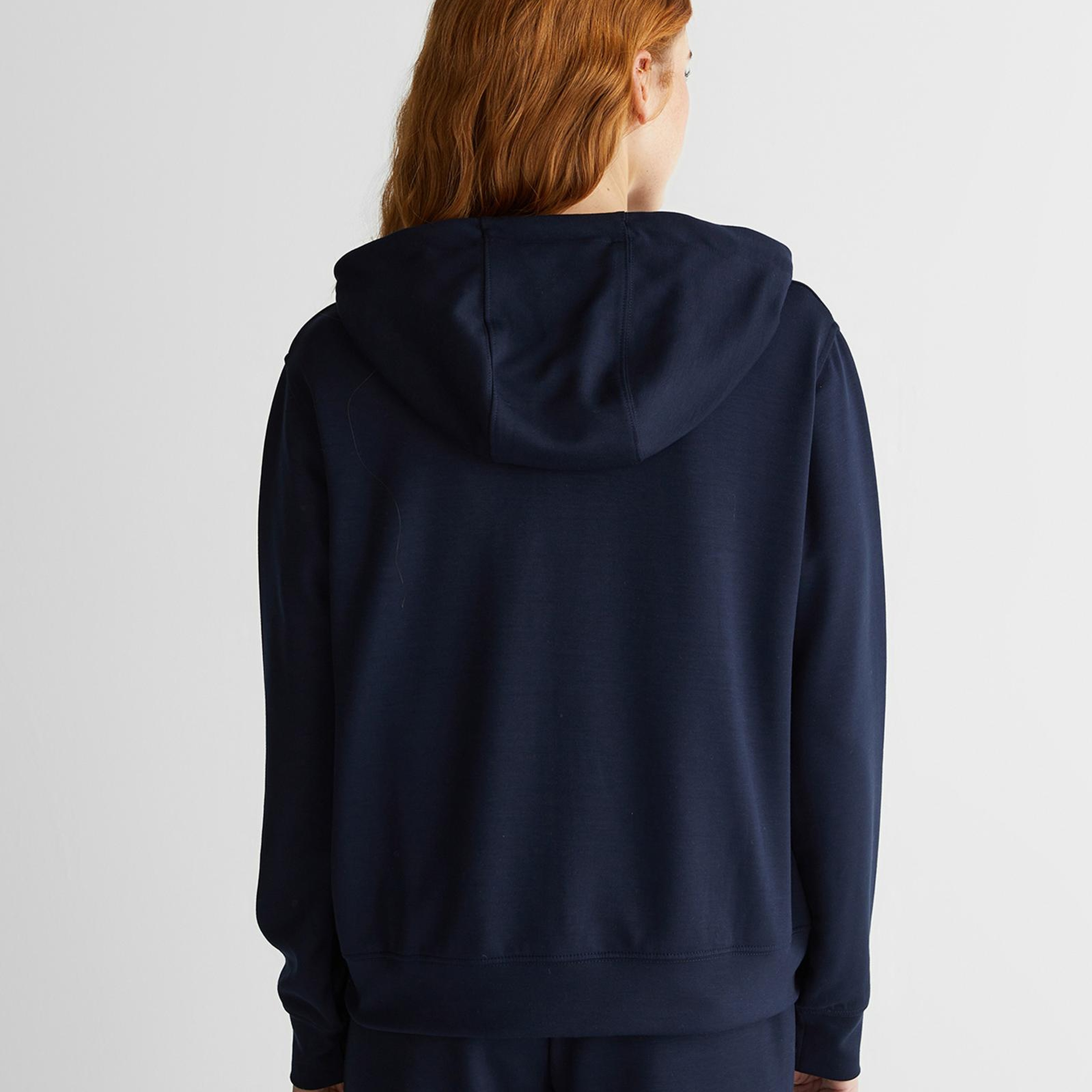 GANT Kadın Lacivert Standart Fit Kapüşonlu Sweatshirt