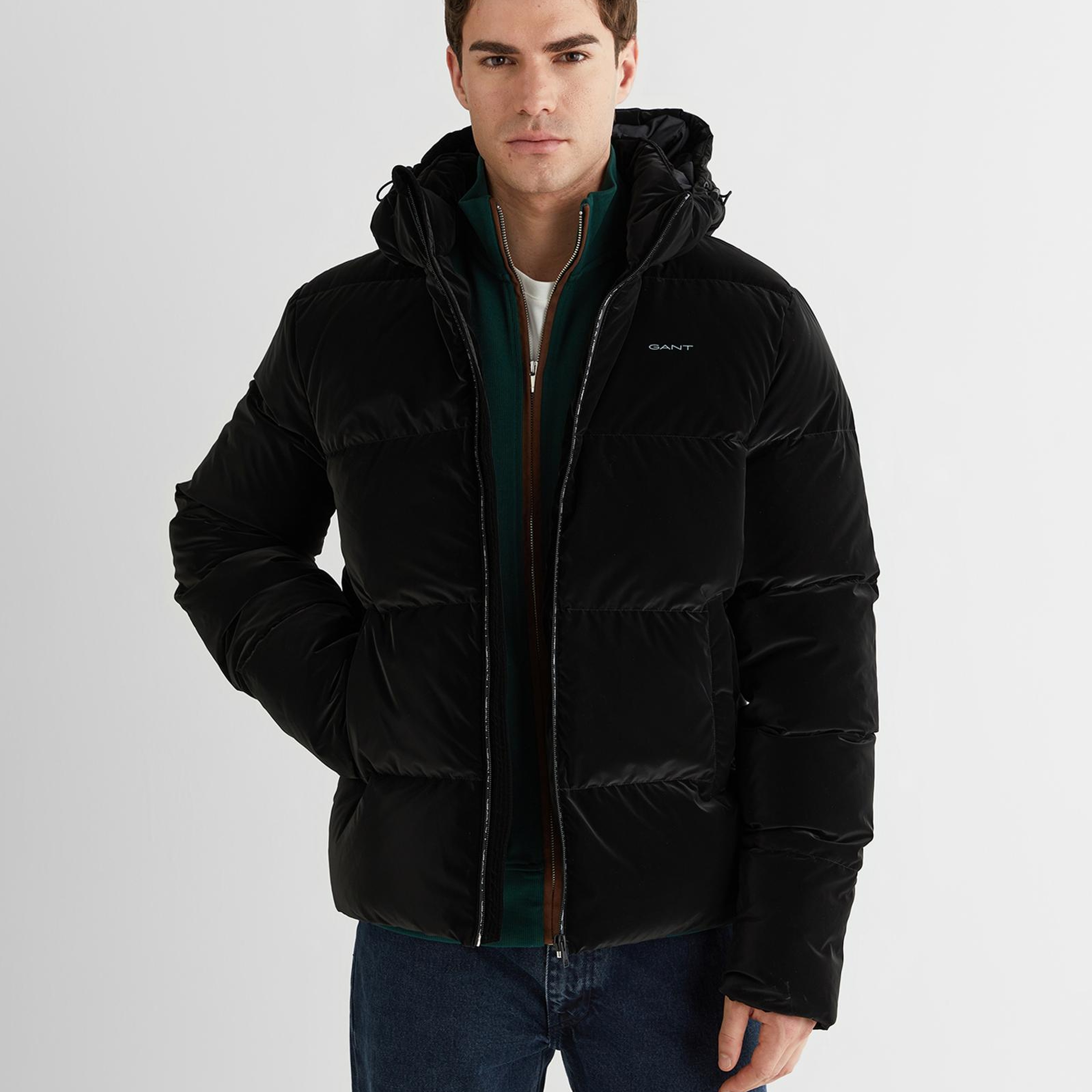 GANT Erkek Siyah Regular Fit Fermuarlı Ceket