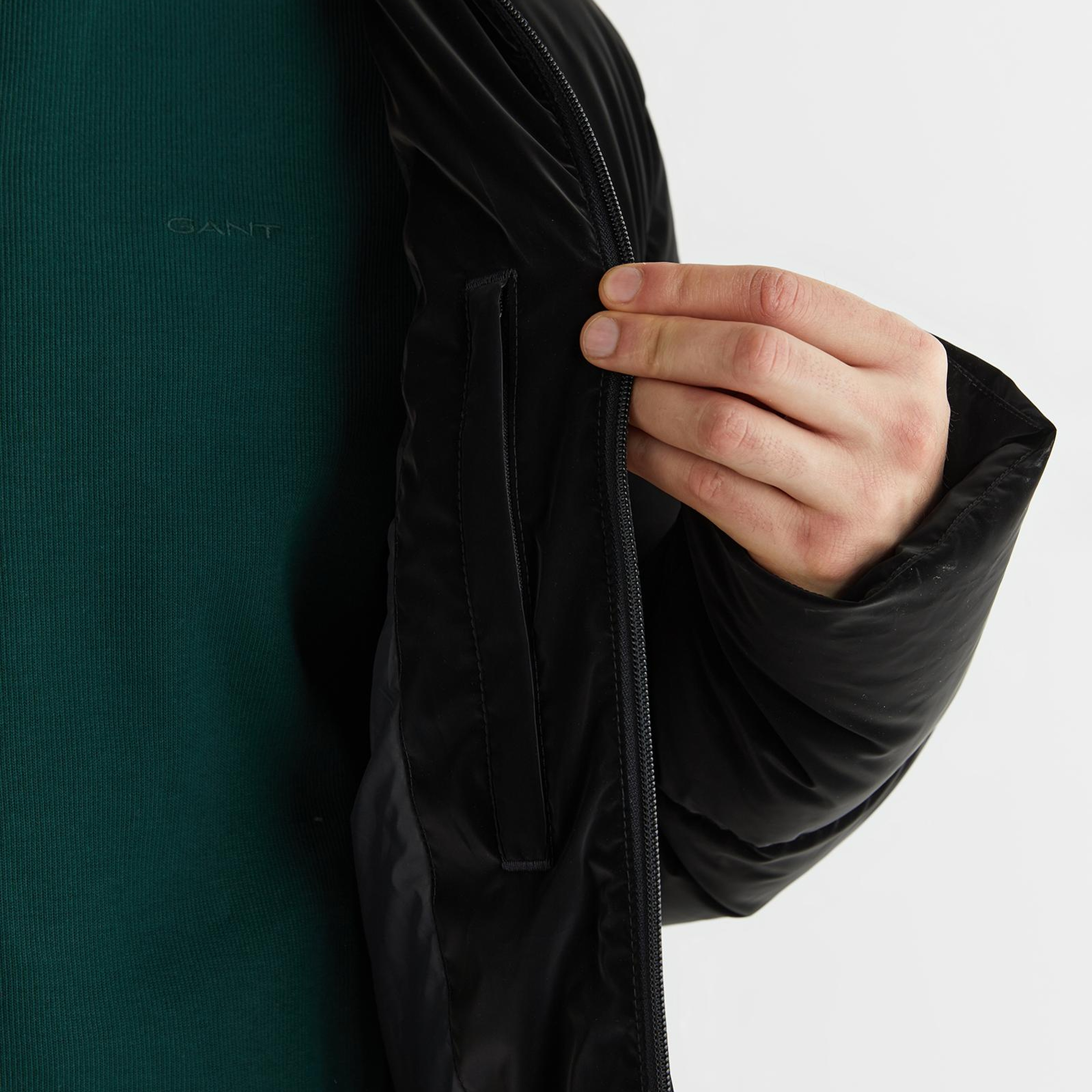 GANT Erkek Siyah Regular Fit Fermuarlı Ceket