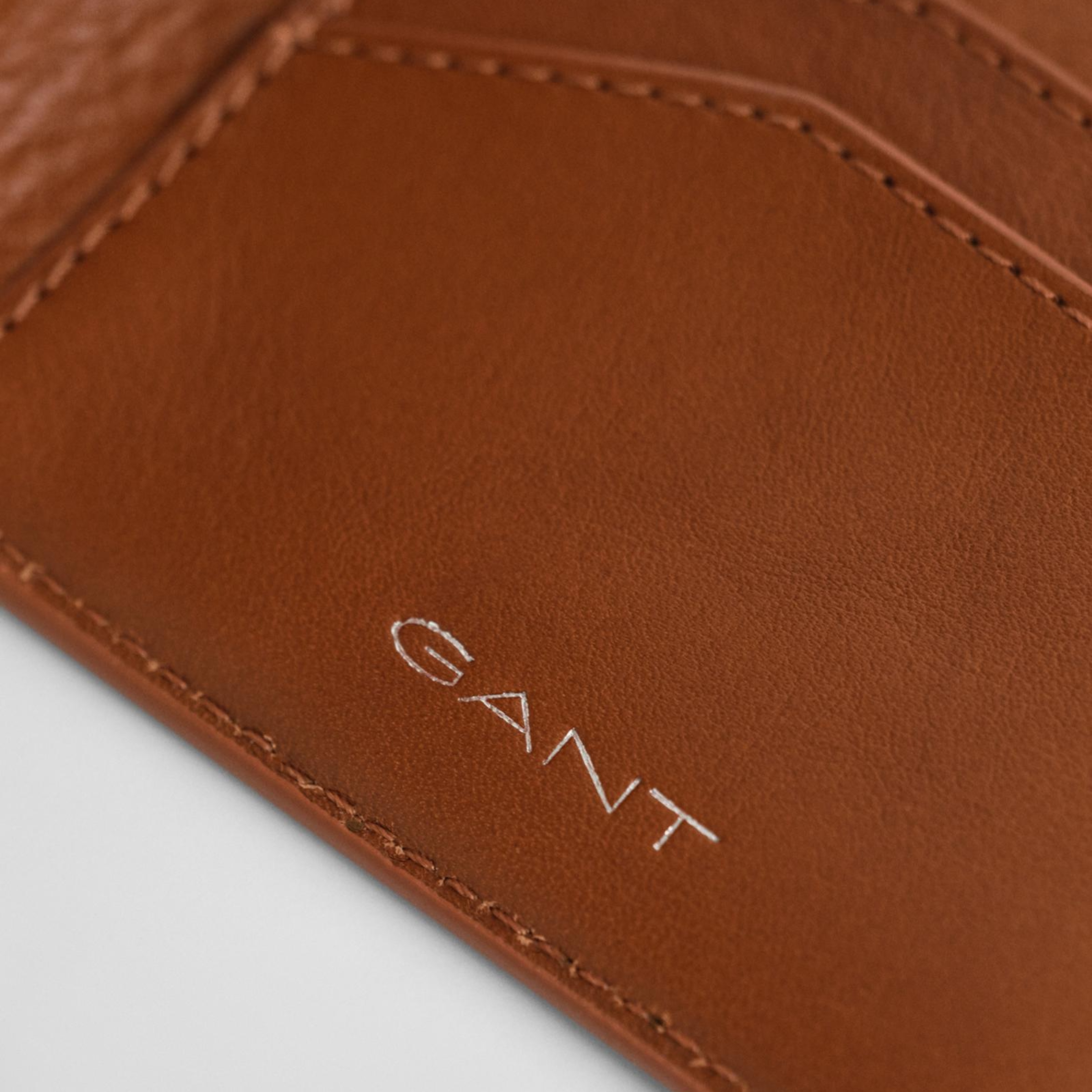 GANT Unisex Kahverengi Deri Çift Katlı Cüzdan