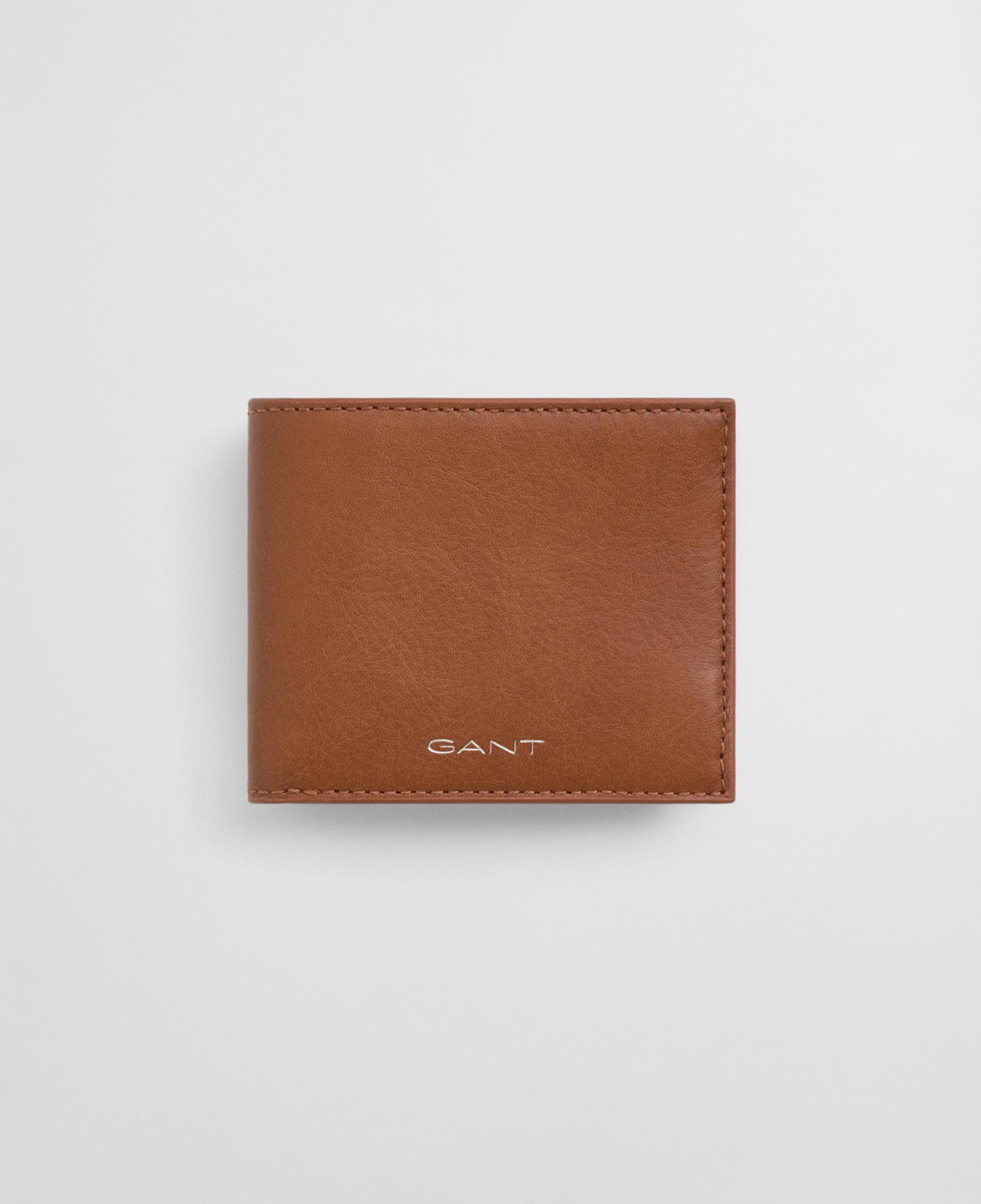 GANT Unisex Kahverengi Deri Çift Katlı Cüzdan