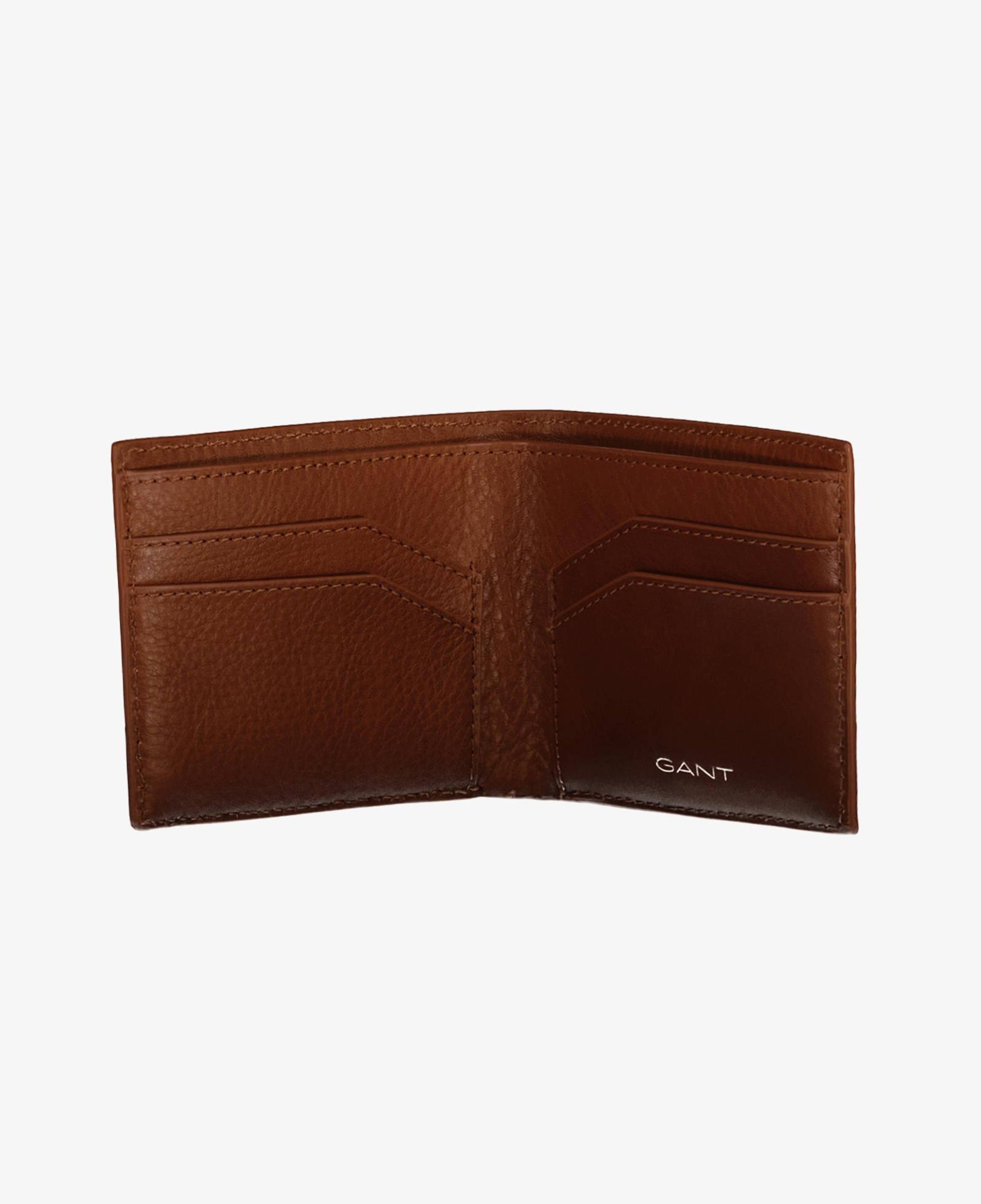 GANT Unisex Kahverengi Deri Çift Katlı Cüzdan