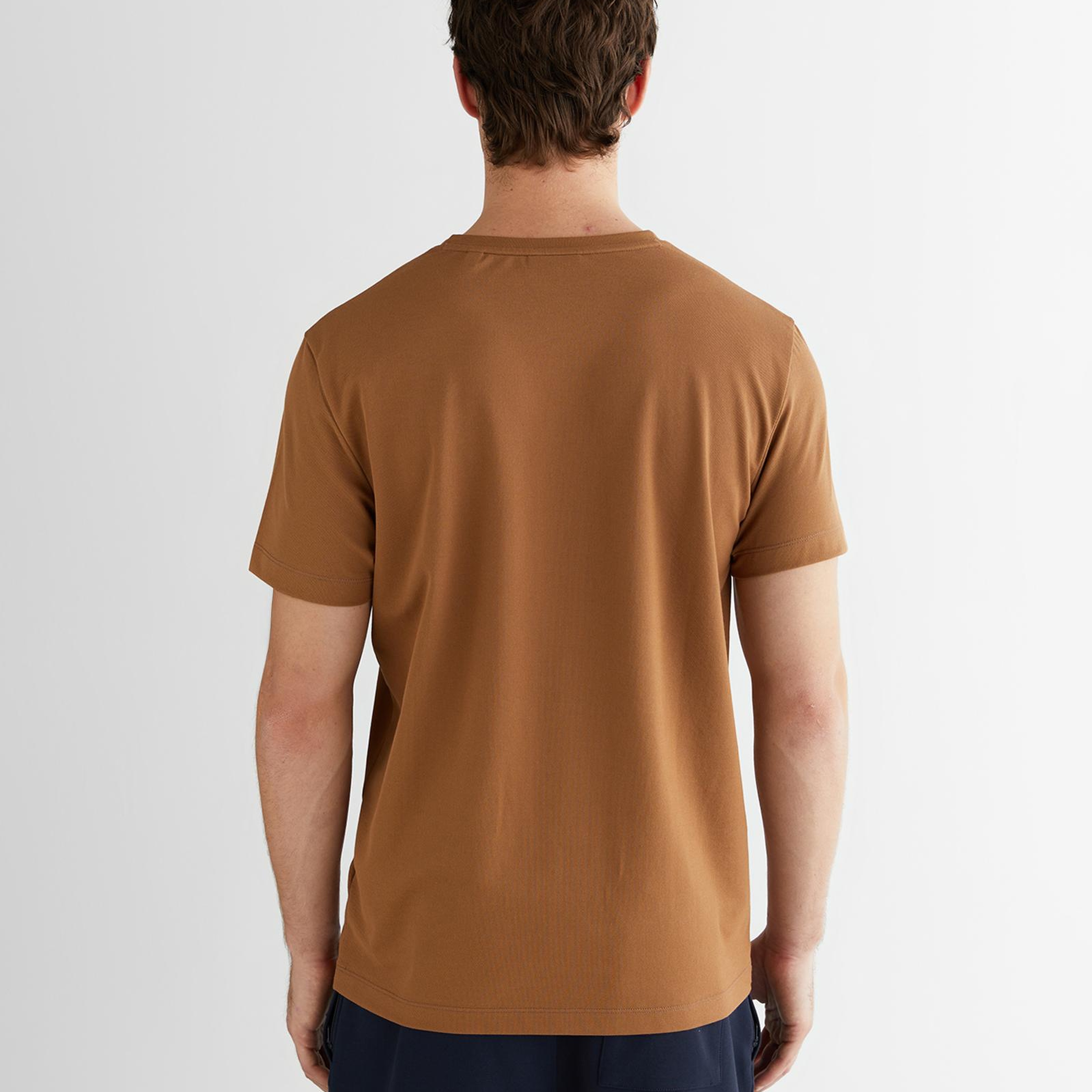 GANT Erkek Kahverengi Regular Fit Bisiklet Yaka T-Shirt