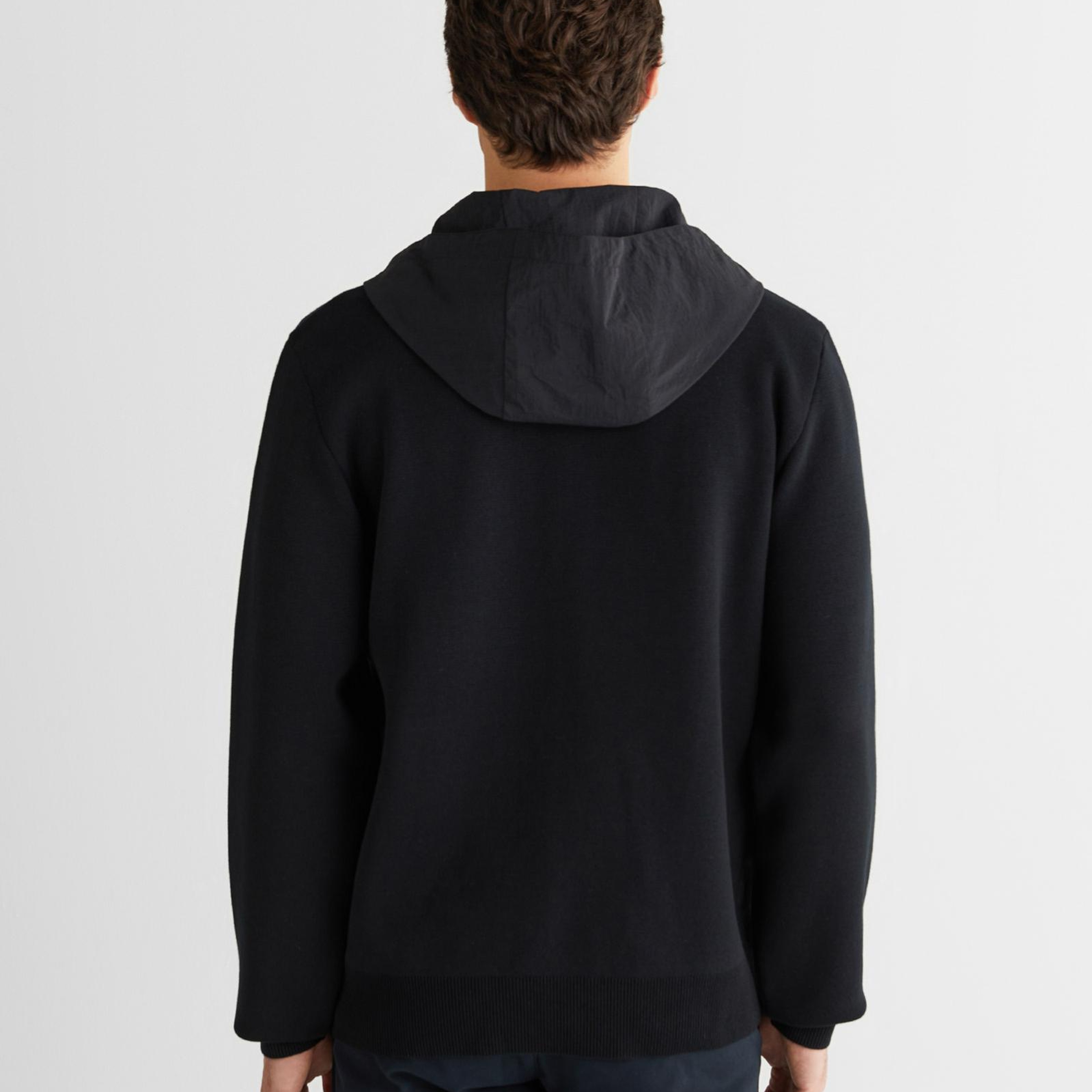 GANT Erkek Siyah Regular Fit Fermuarlı Triko