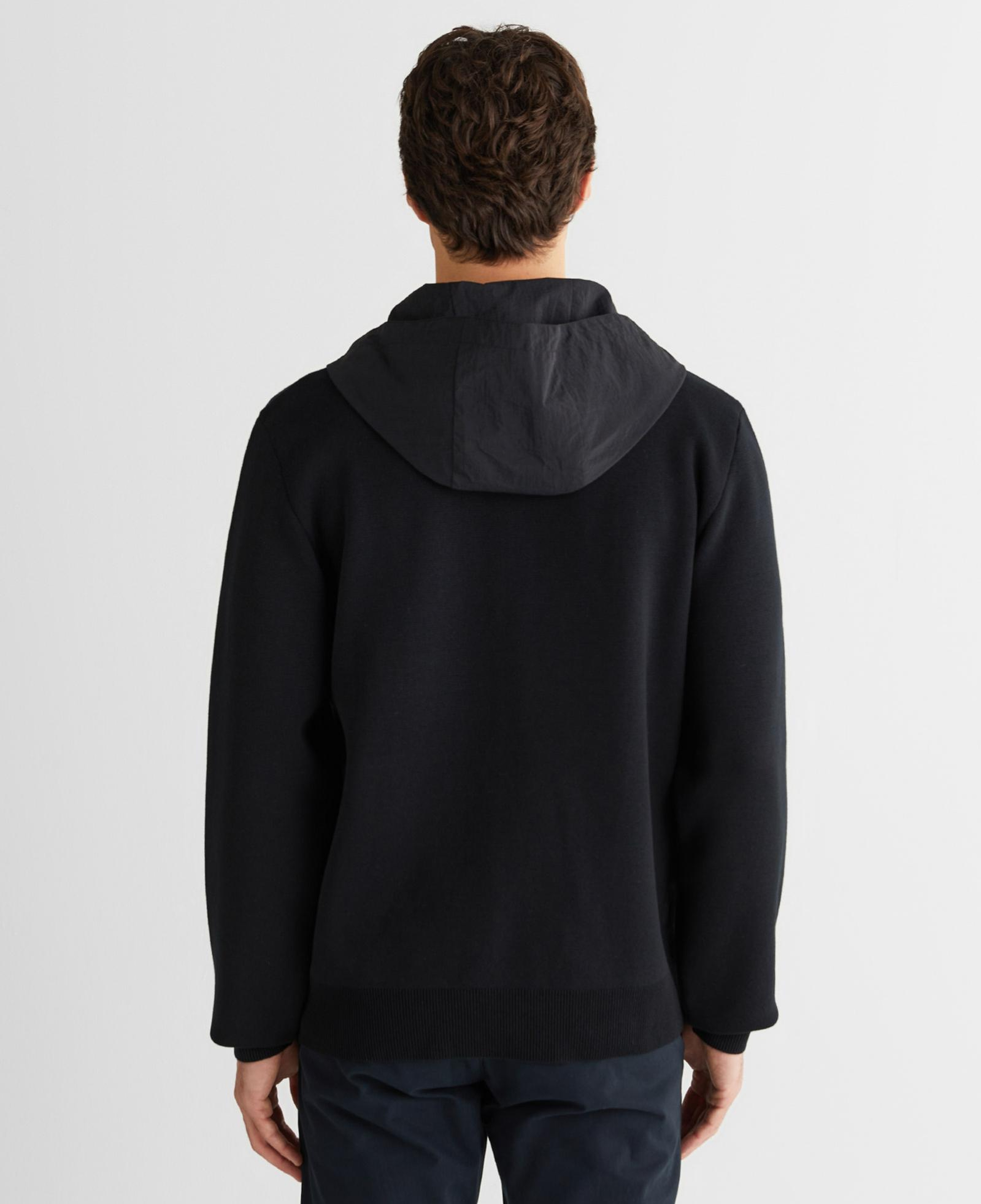 GANT Erkek Siyah Regular Fit Fermuarlı Triko