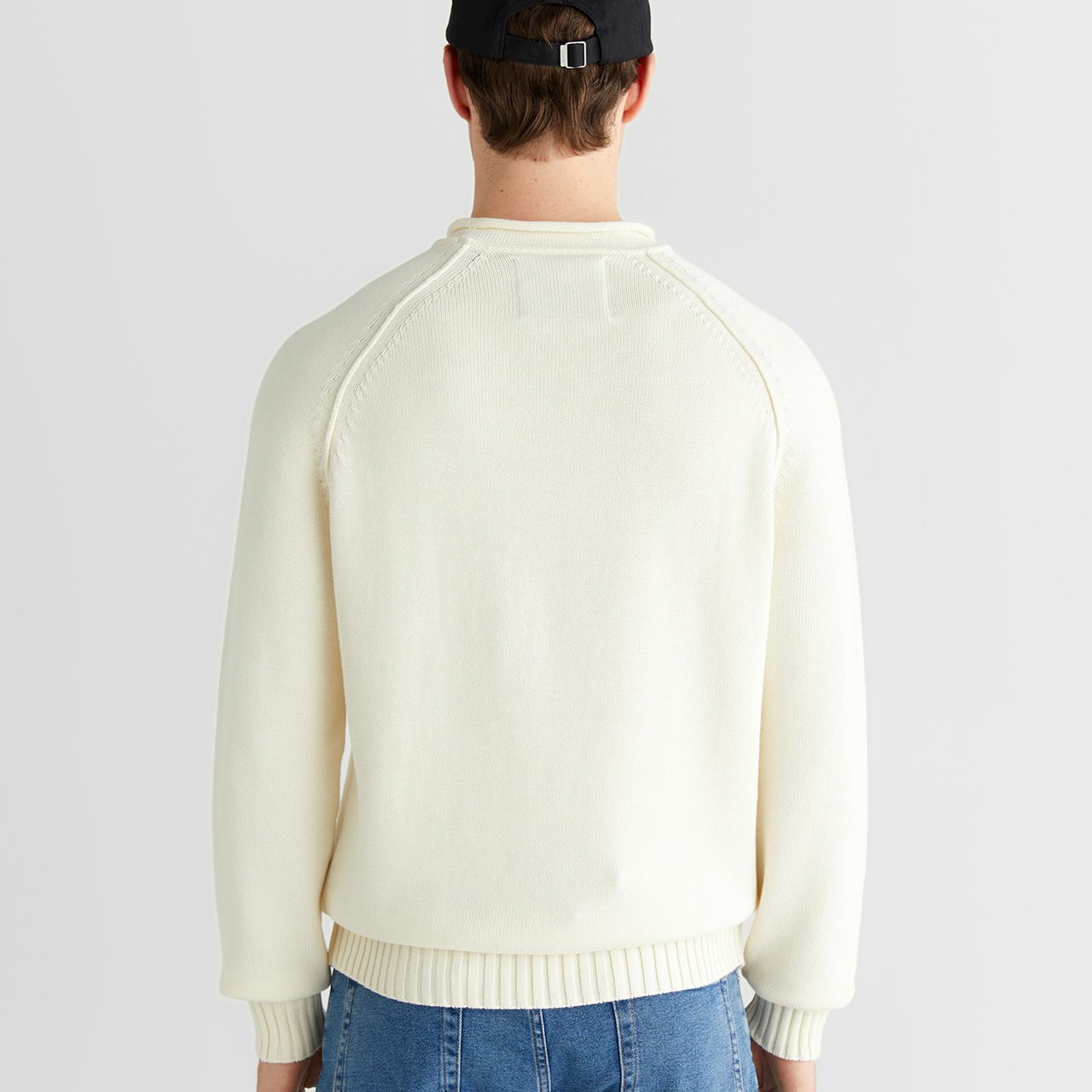 GANT Erkek Krem Regular Fit Bisiklet Yaka Triko