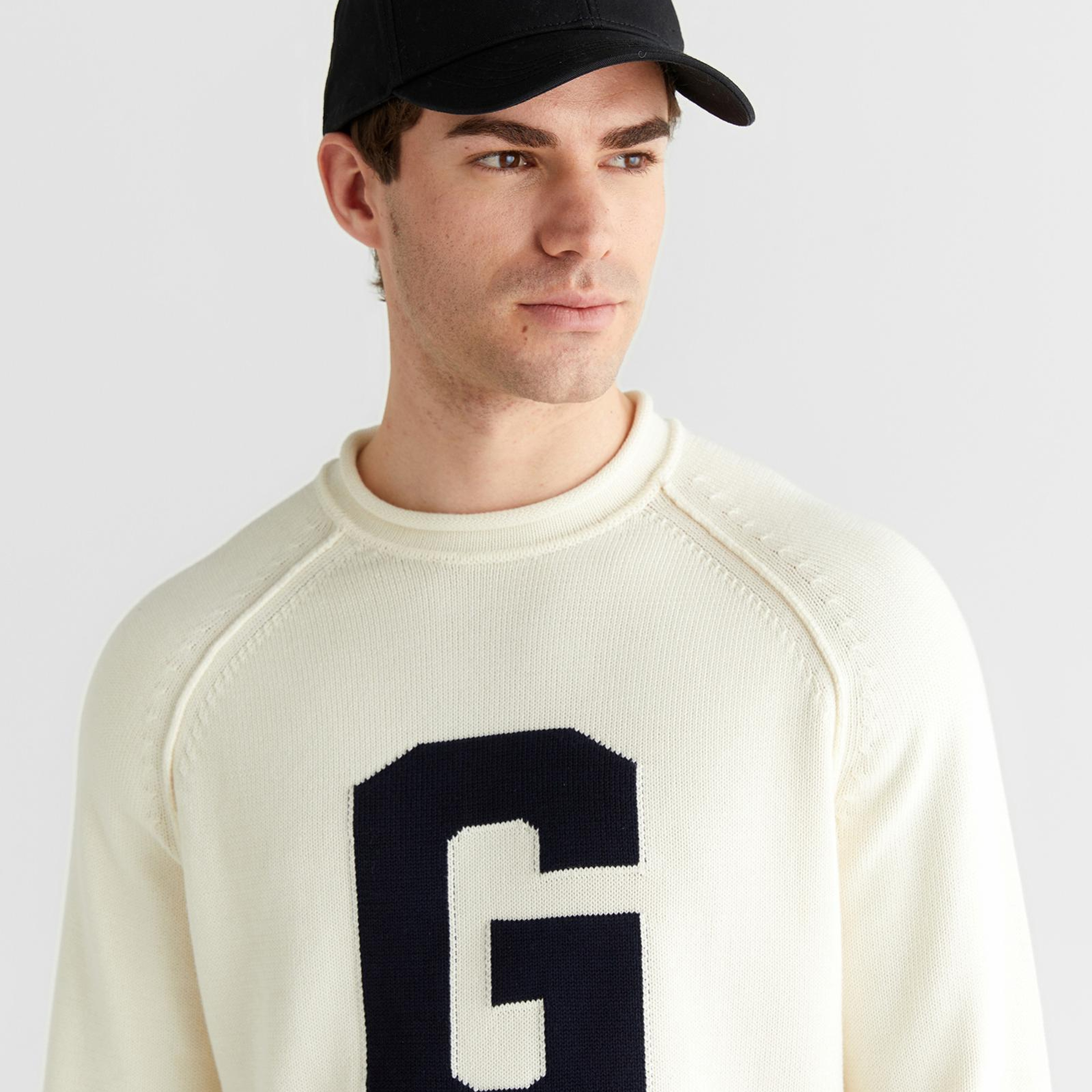 GANT Erkek Krem Regular Fit Bisiklet Yaka Triko