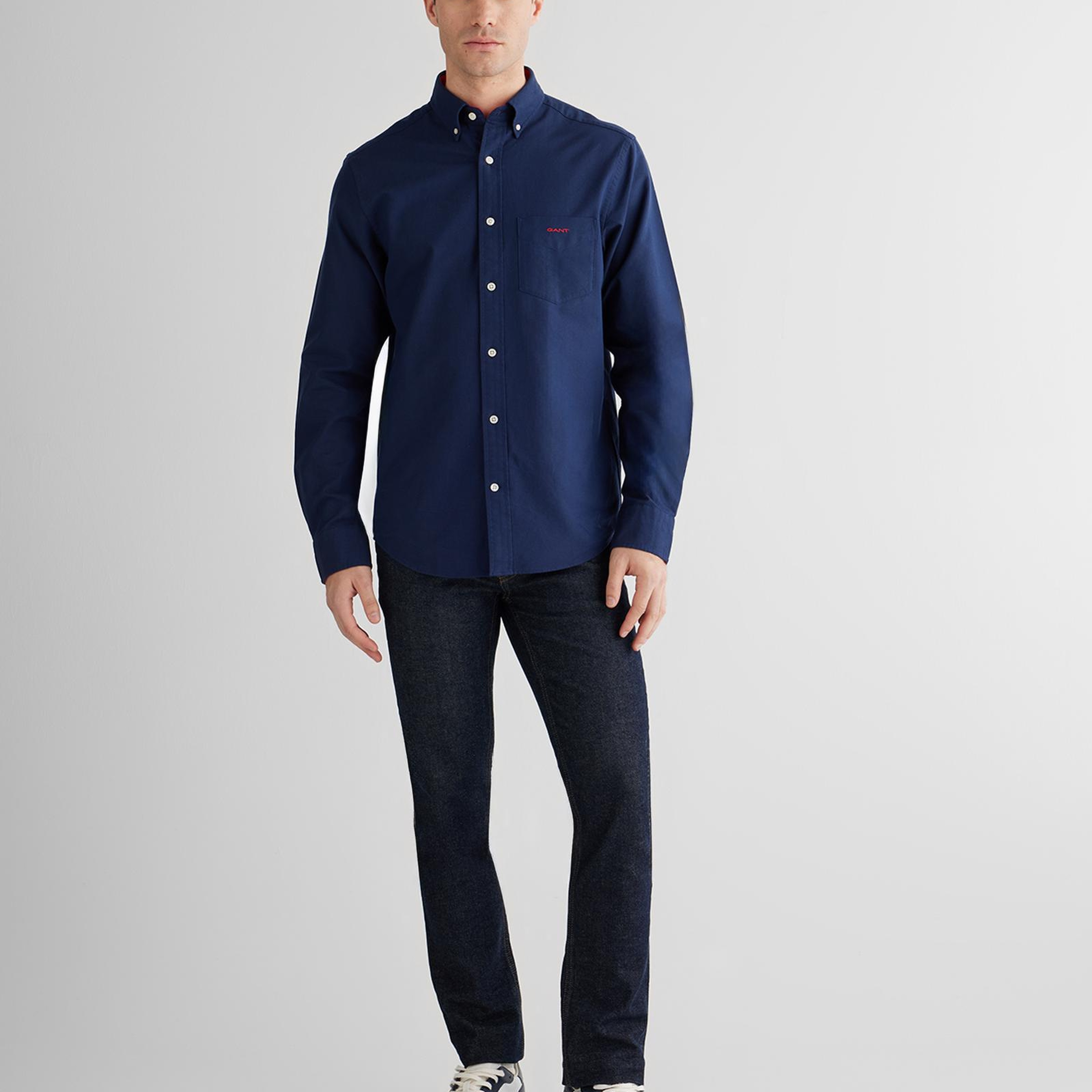 GANT Erkek Lacivert Regular Fit Oxford Gömlek