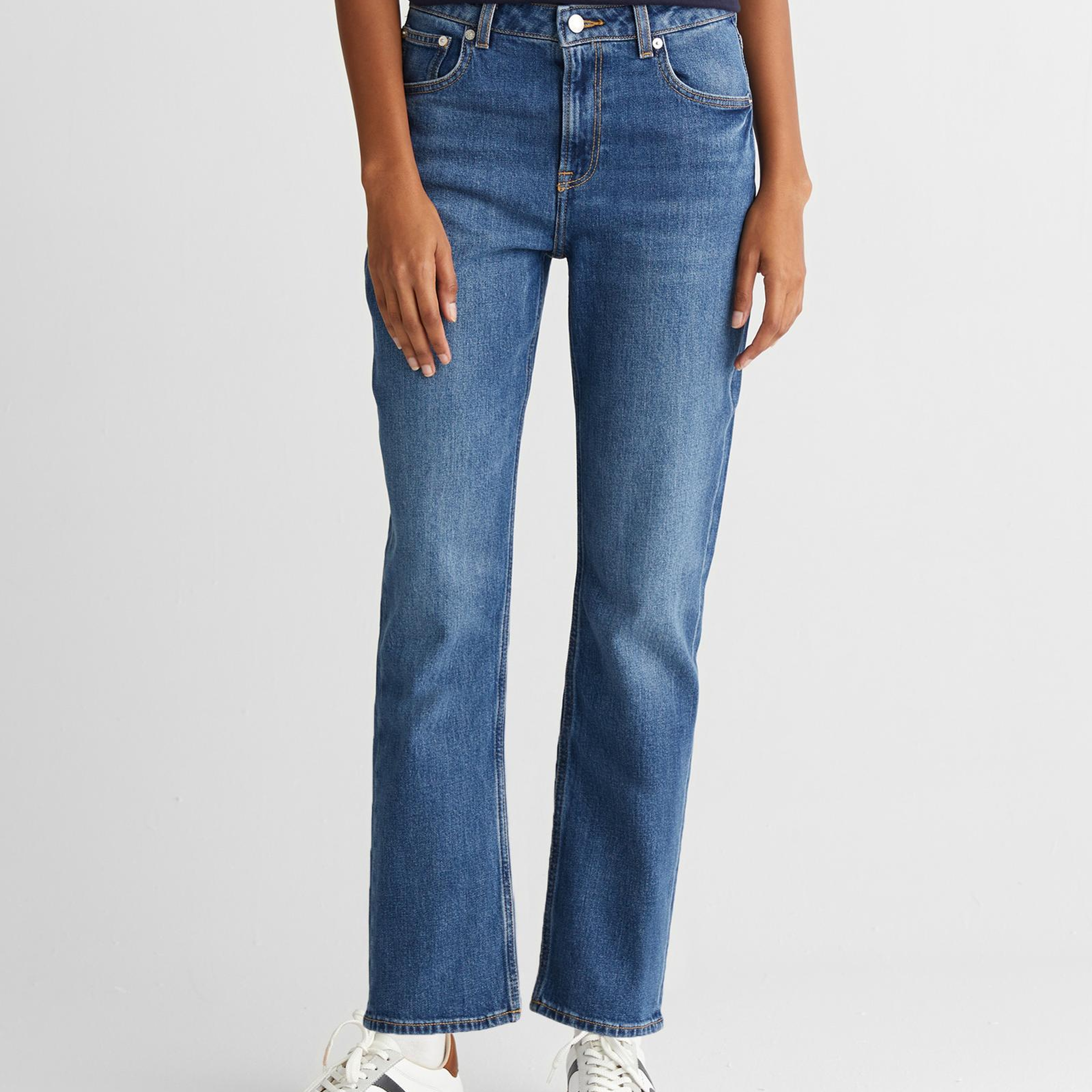 GANT Kadın Mavi Straight Fit  Pantolon