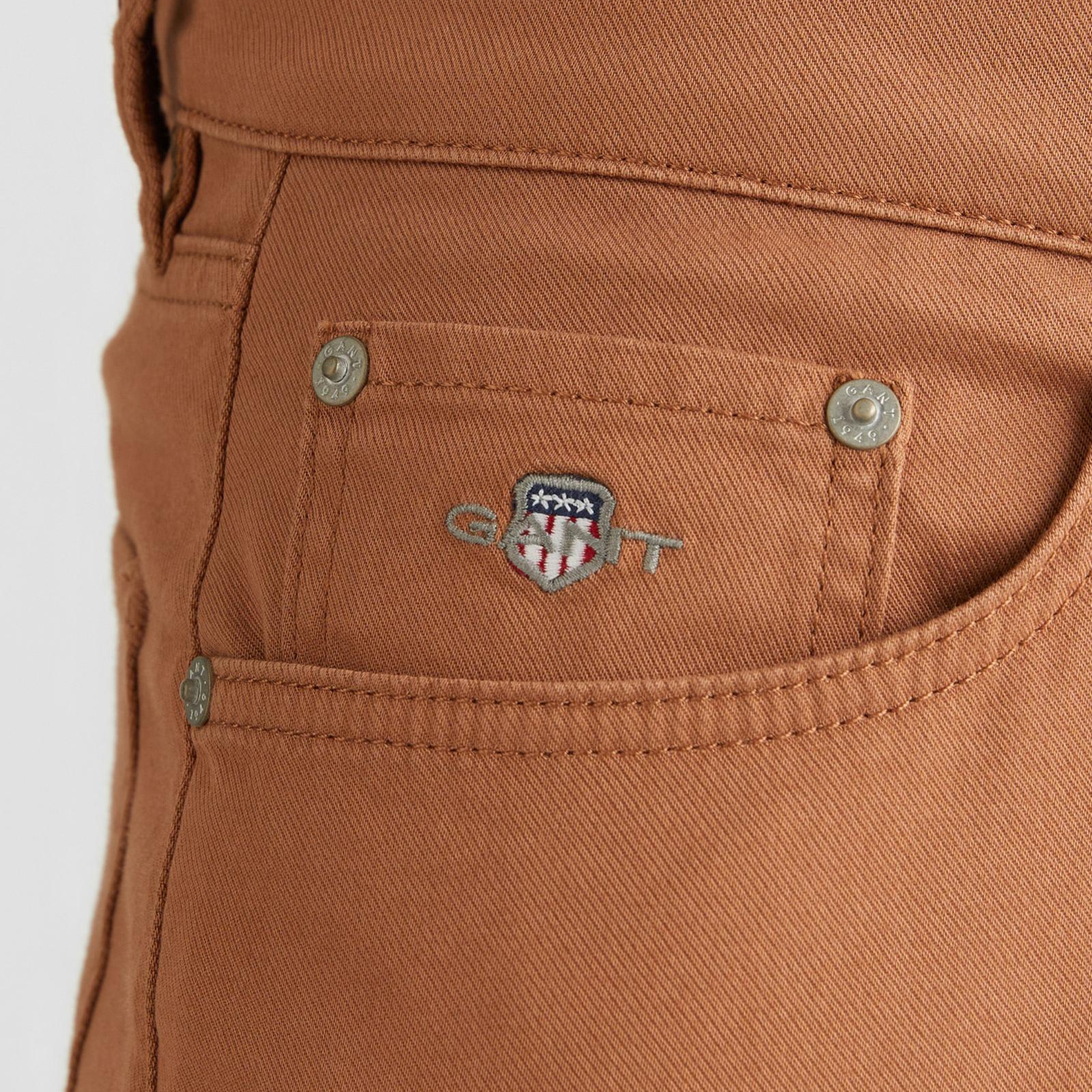 GANT Erkek Kahverengi Slim Fit  Pantolon
