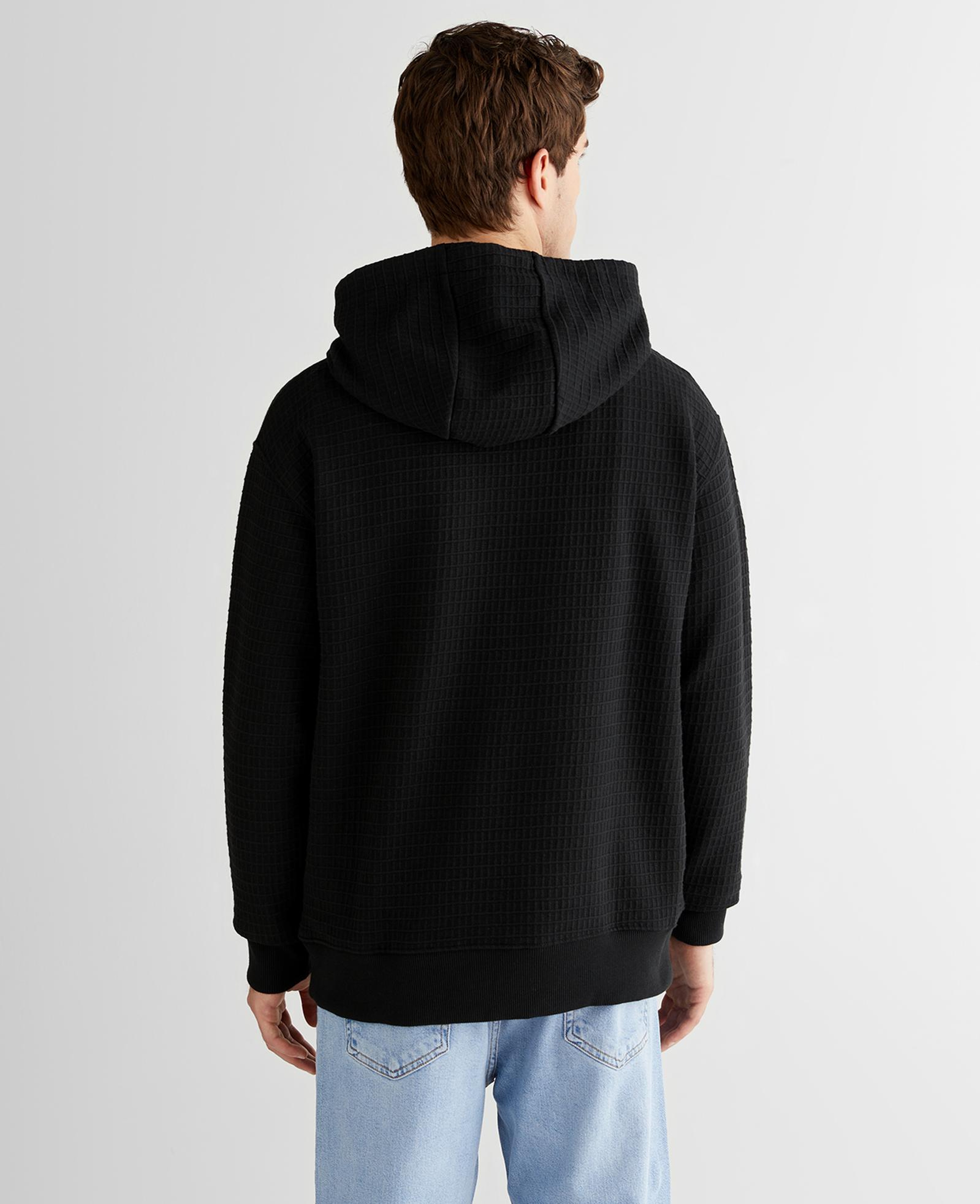 GANT Erkek Siyah Regular Fit Kapüşonlu Sweatshirt