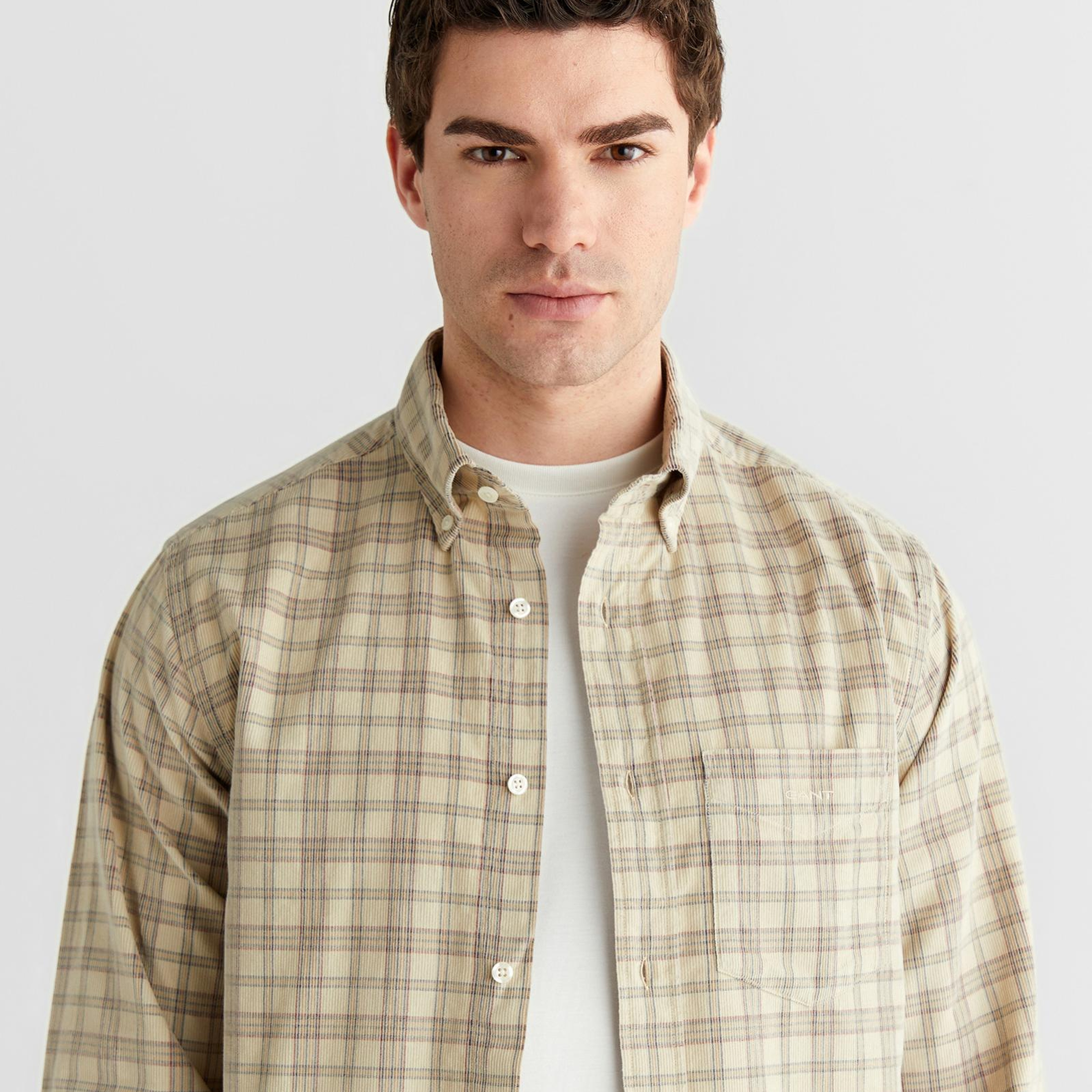 GANT Erkek Bej Regular Fit Düğmeli Gömlek