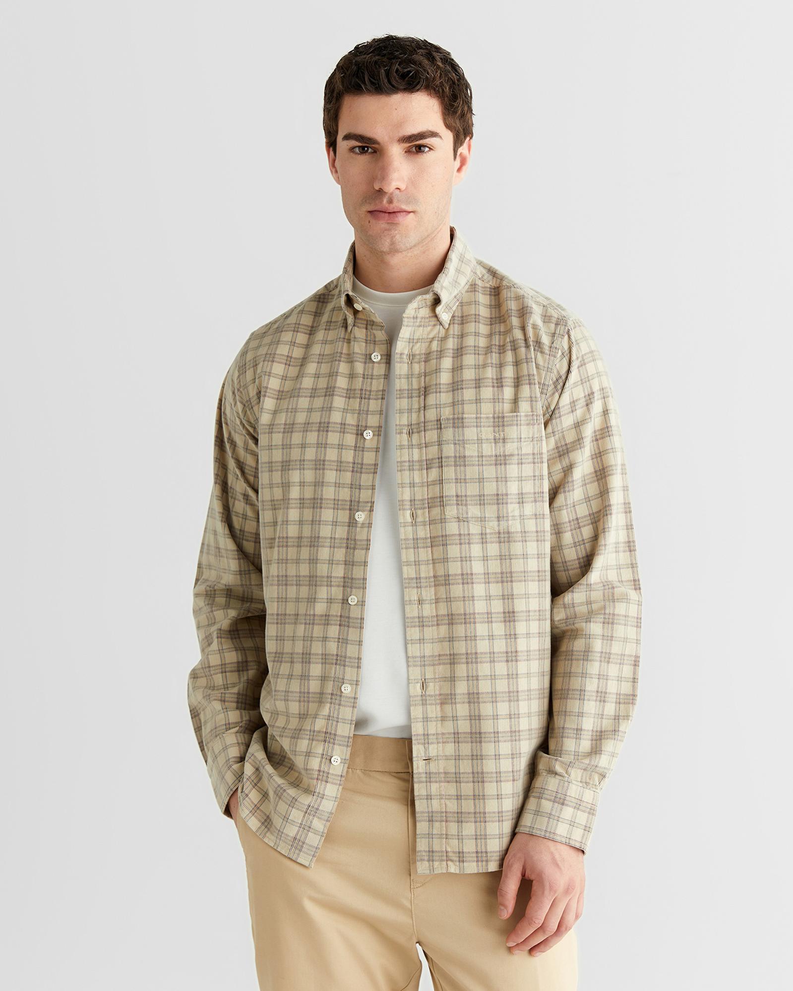 GANT Erkek Bej Regular Fit Düğmeli Gömlek
