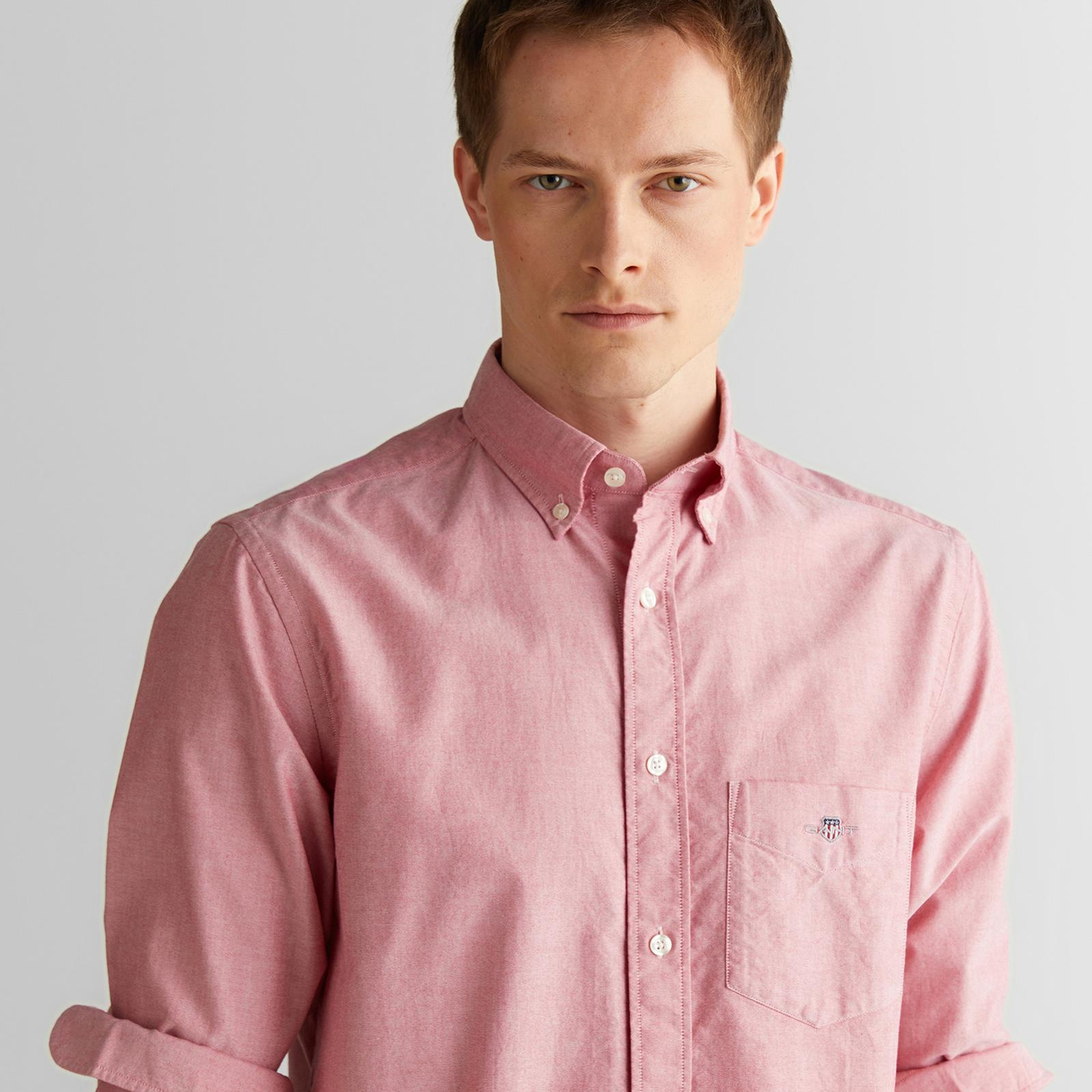 GANT Erkek Kırmızı Regular Fit Düğmeli Yaka Gömlek