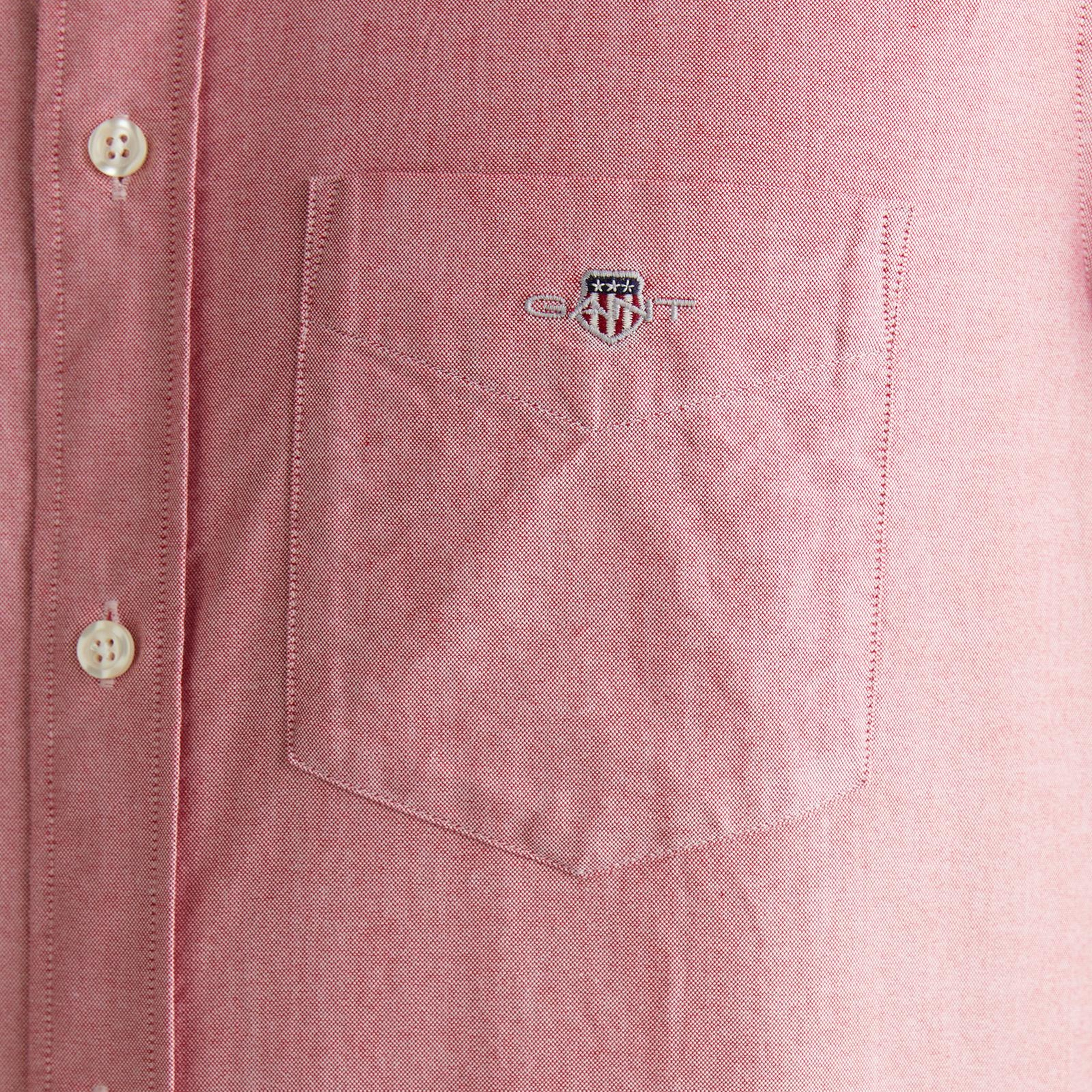 GANT Erkek Kırmızı Regular Fit Düğmeli Yaka Gömlek