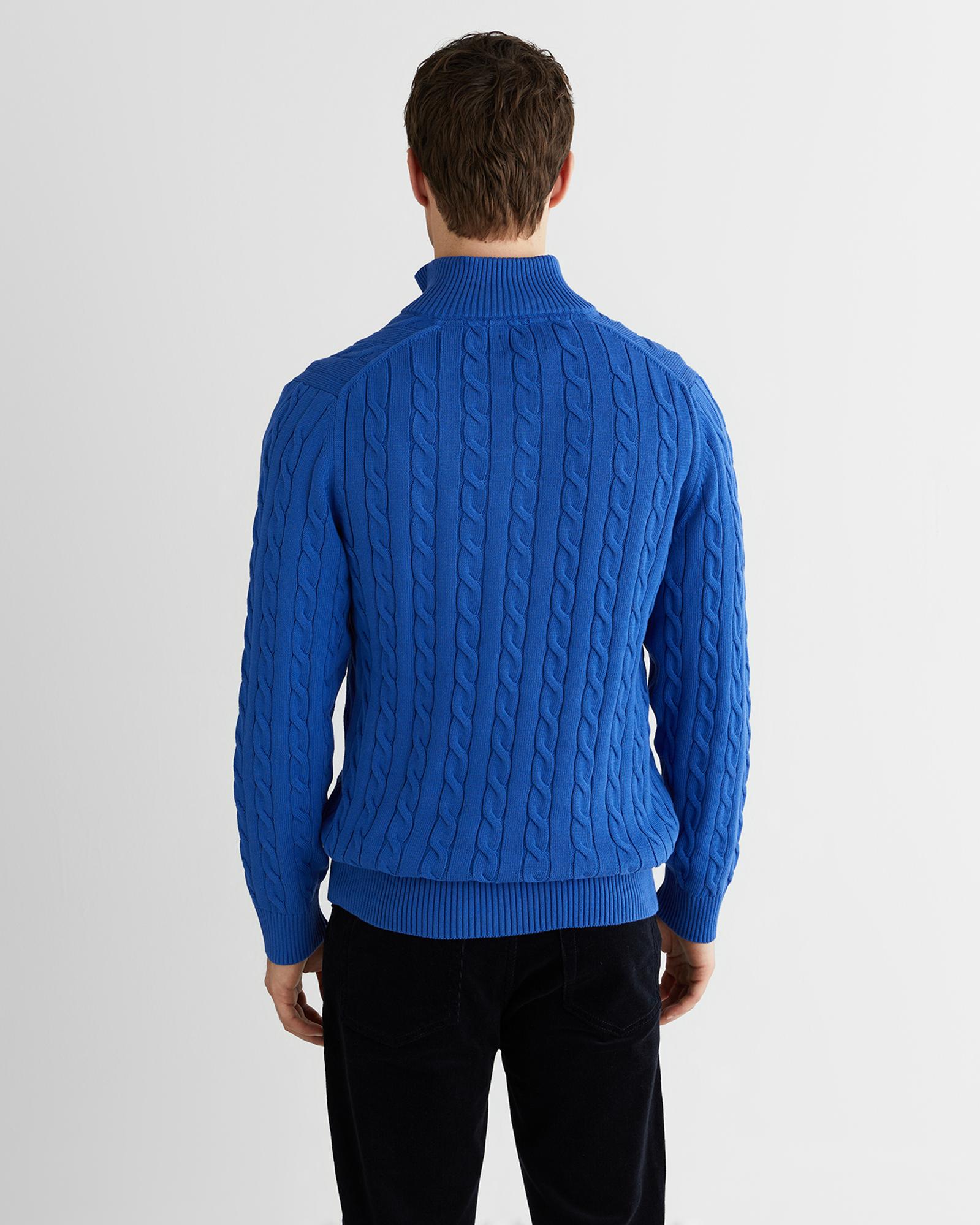 GANT Erkek Mavi Regular Fit Kazak