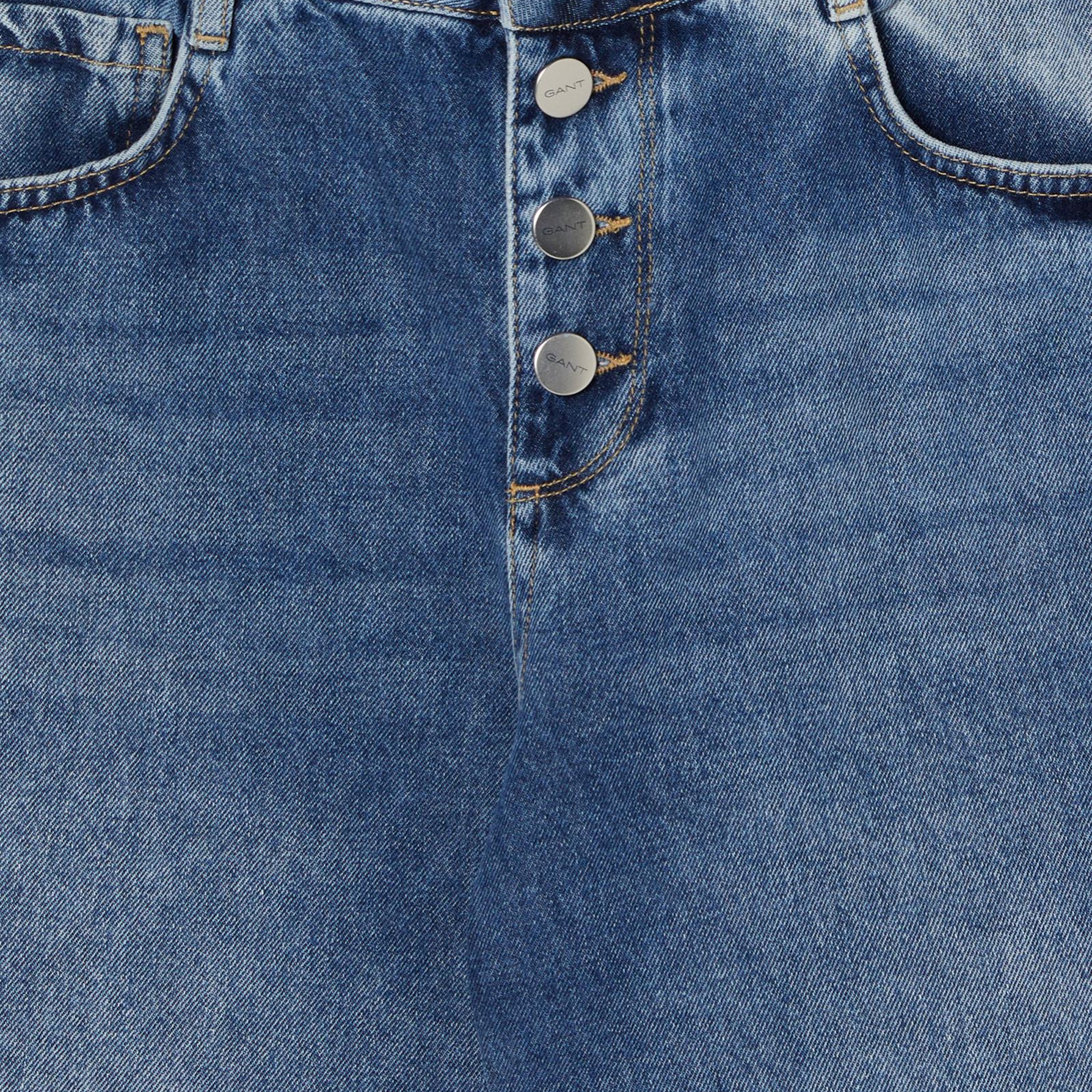 GANT Kadın Mavi Straight Fit Pantolon