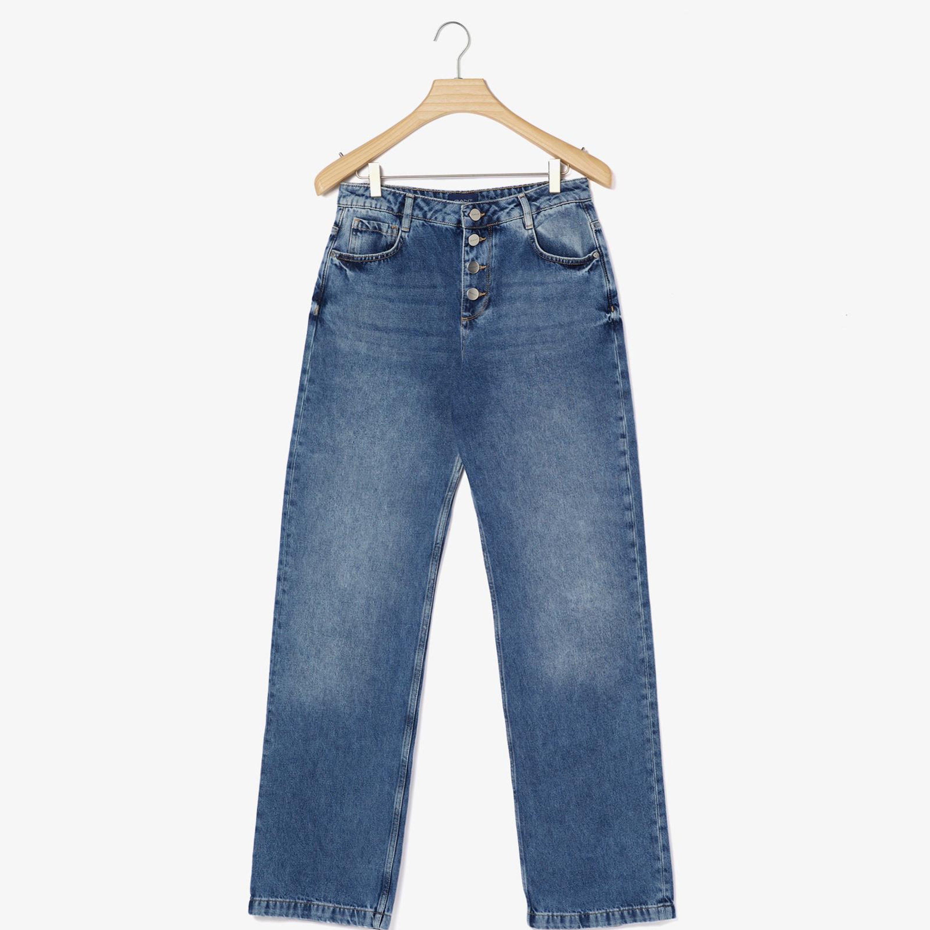 GANT Kadın Mavi Straight Fit Pantolon
