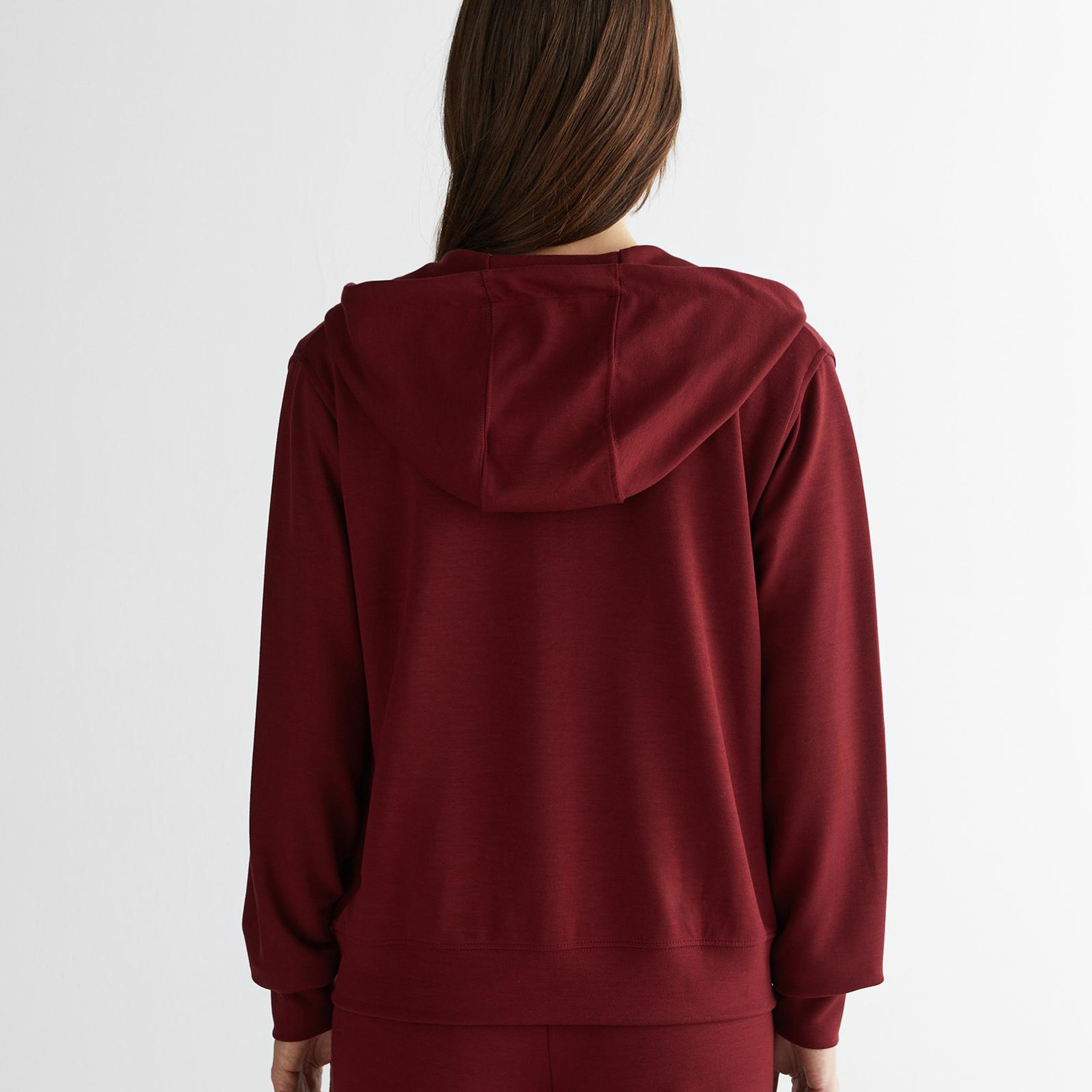 GANT Kadın Bordo Regular Fit Fermuarlı Sweatshirt