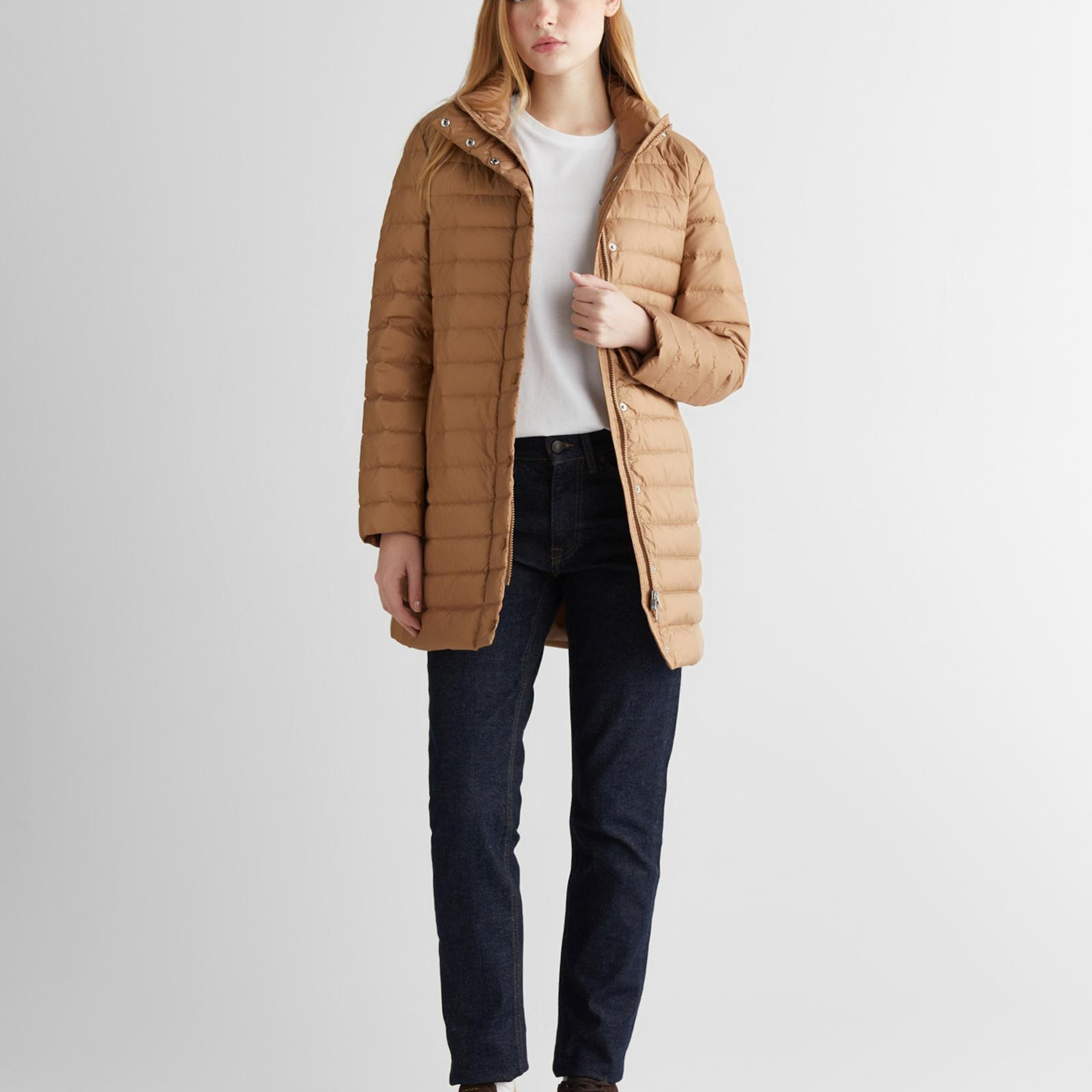 GANT Kadın Bej Regular Fit Fermuarlı Mont