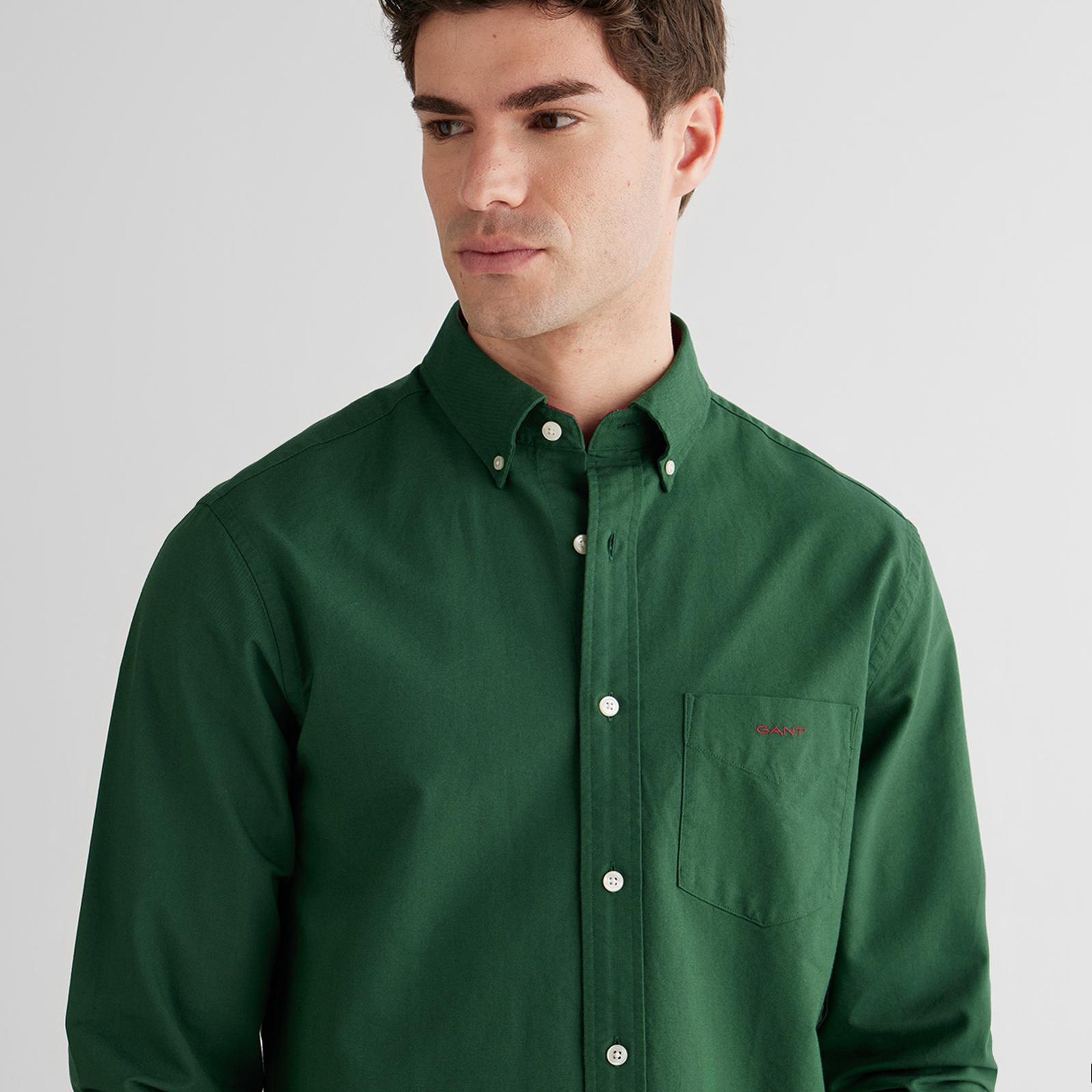 GANT Erkek Yeşil Regular Fit Oxford Gömlek