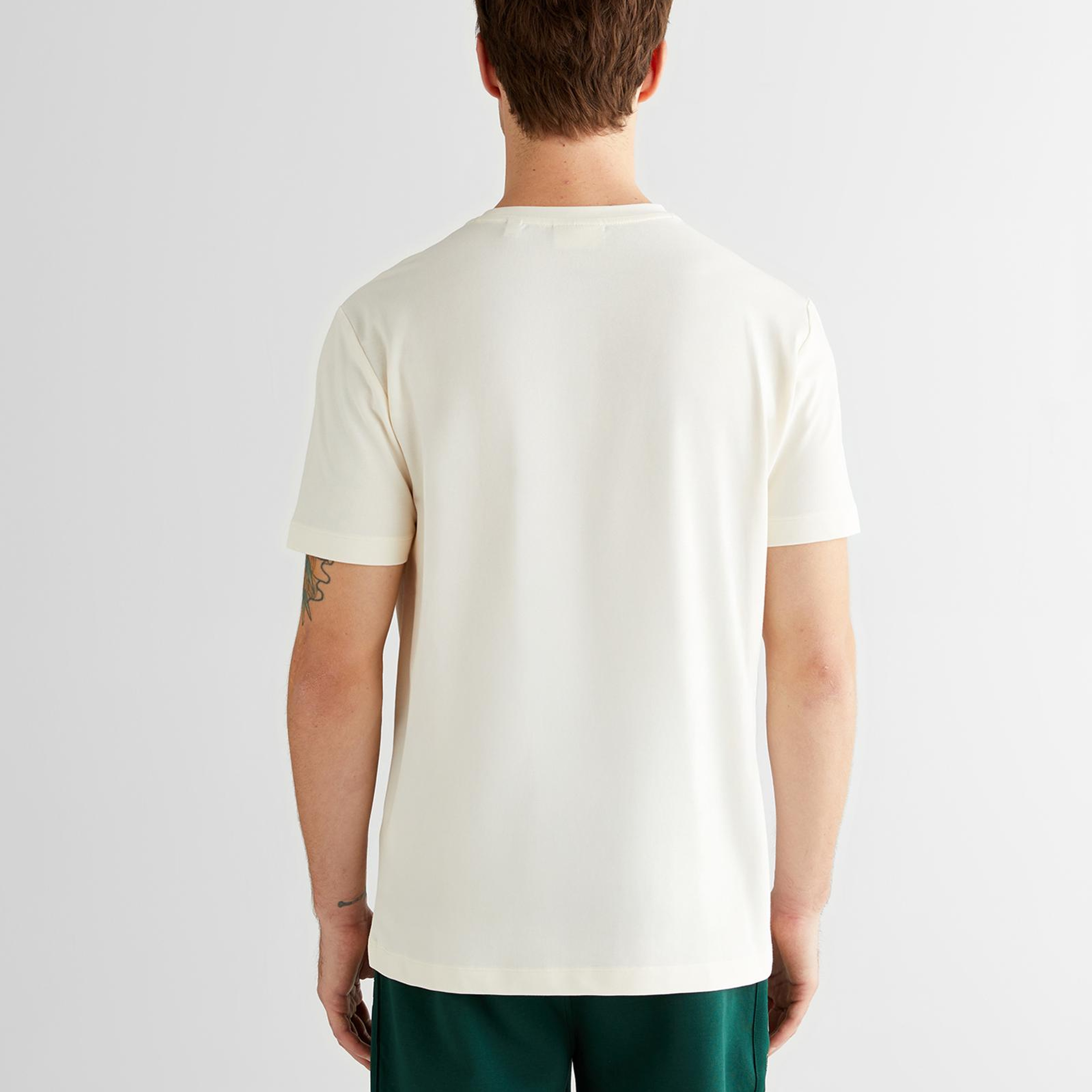 GANT Erkek Krem Regular Fit Bisiklet Yaka T-Shirt