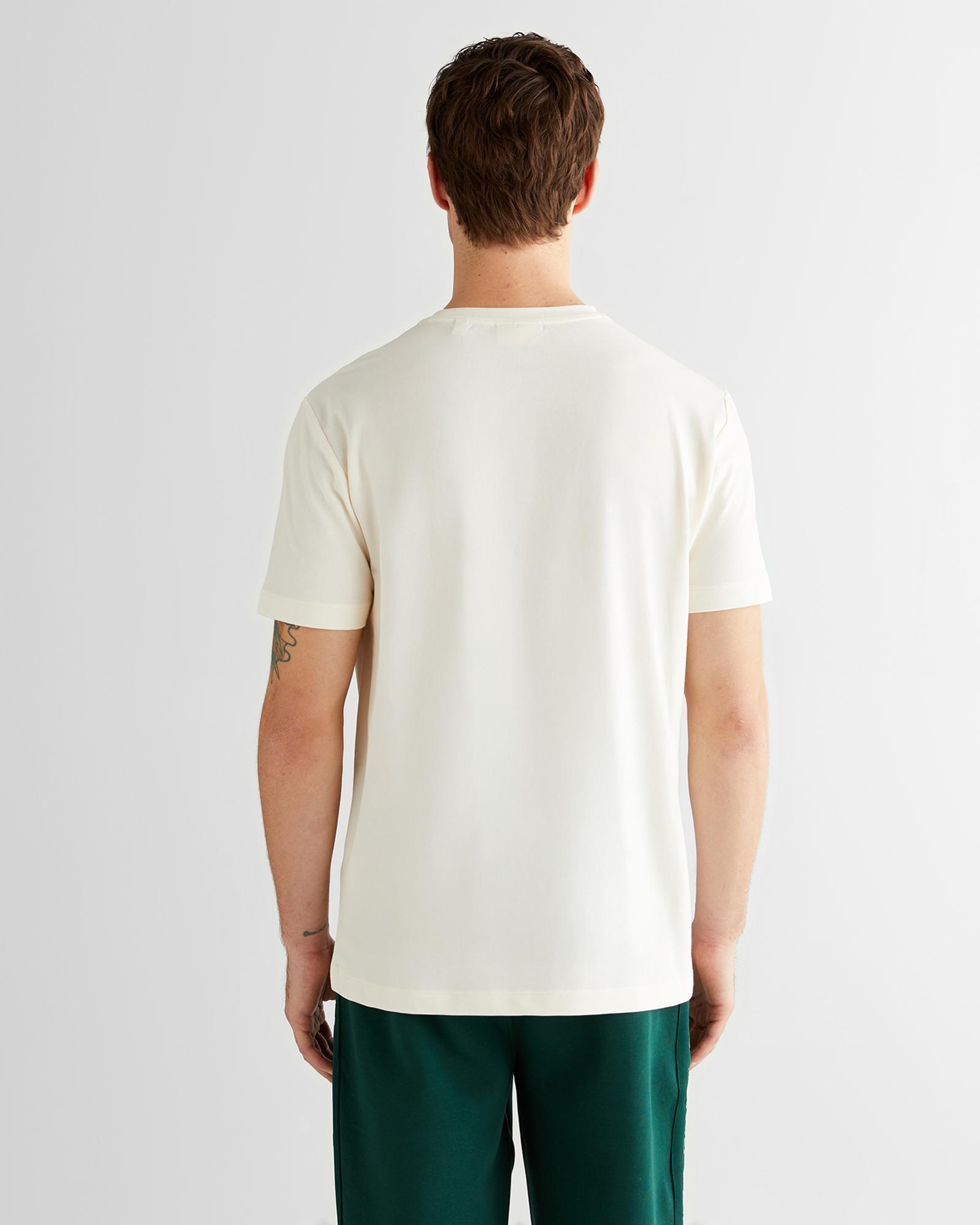 GANT Erkek Krem Regular Fit Bisiklet Yaka T-Shirt