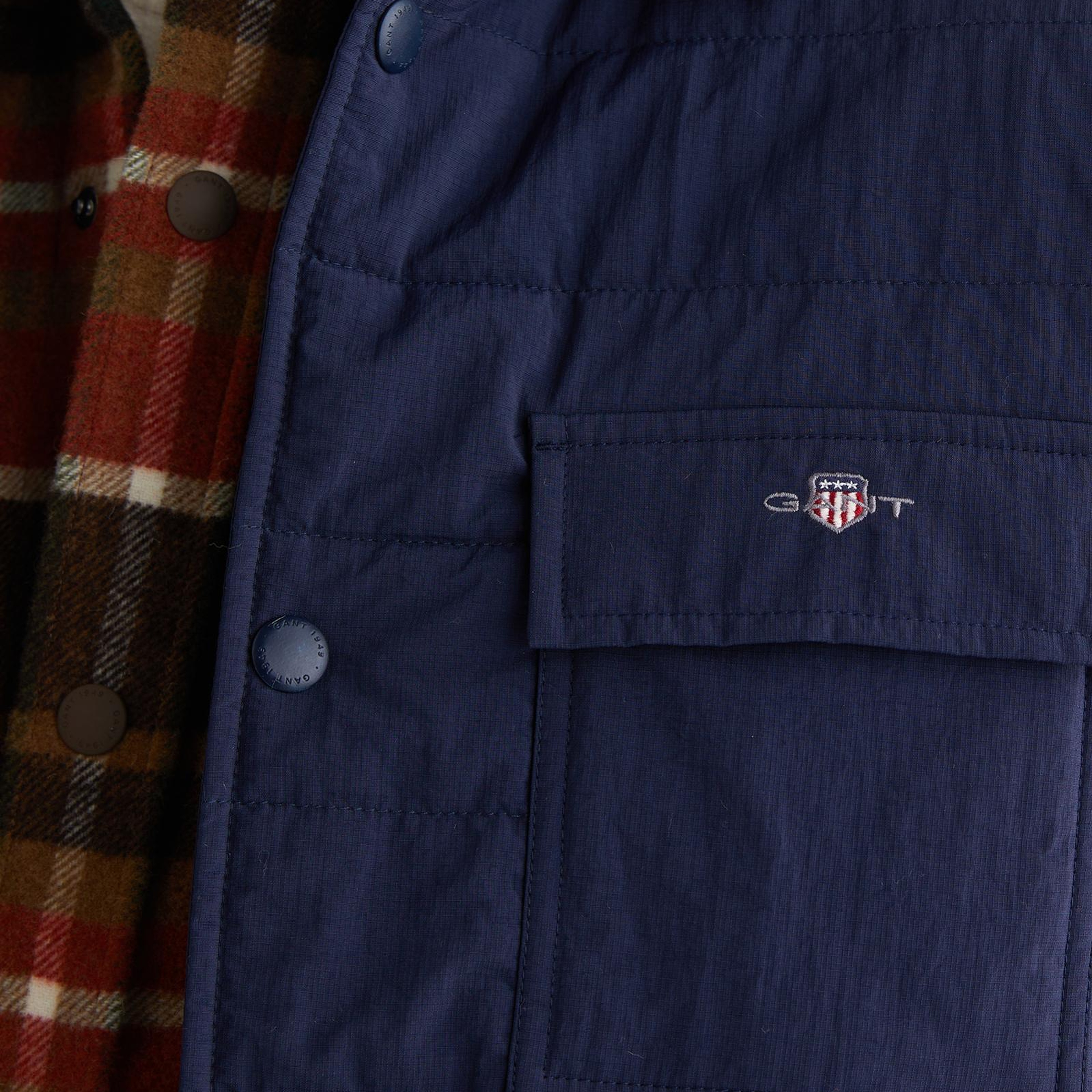 GANT Erkek Lacivert Standart Fit Mont