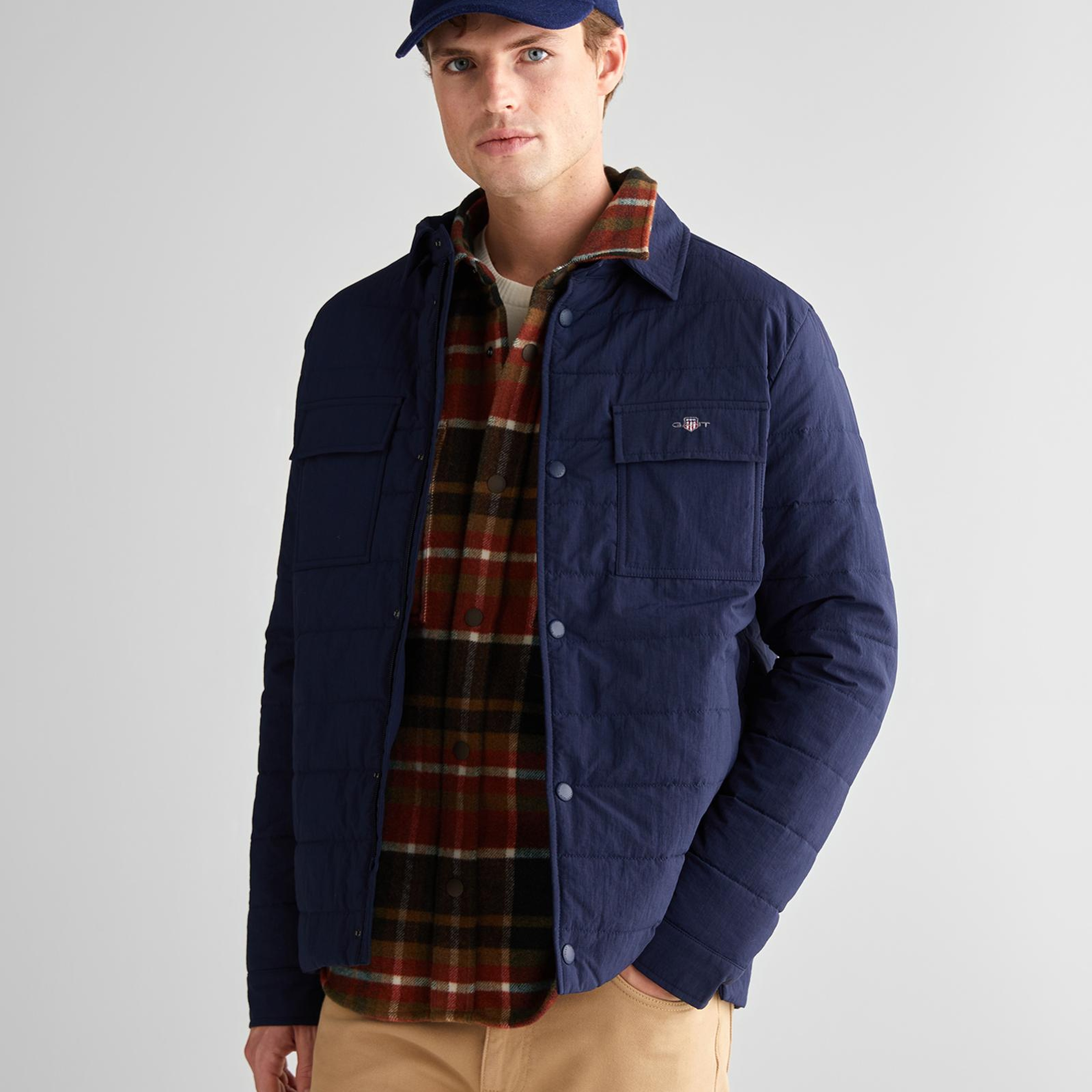 GANT Erkek Lacivert Standart Fit Mont