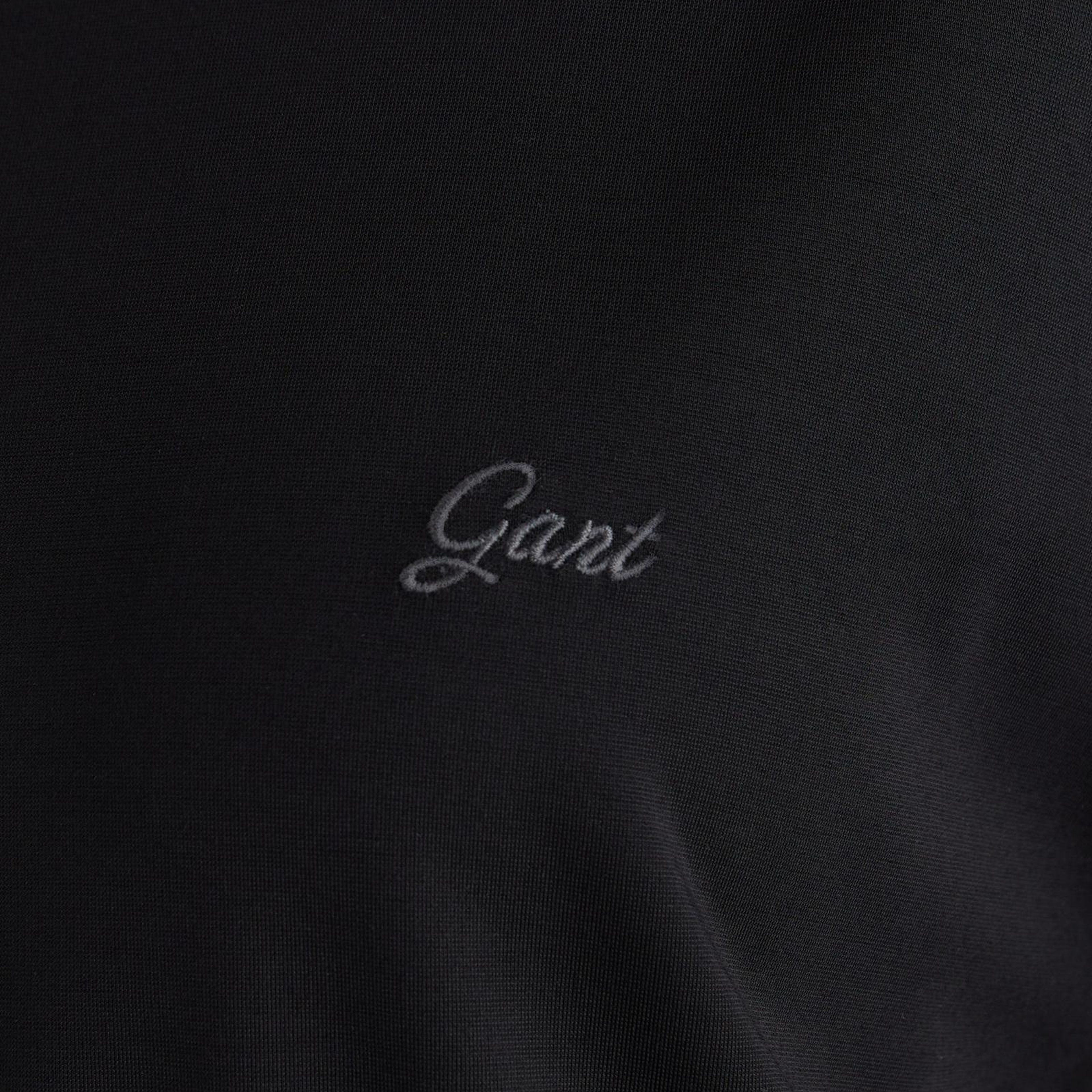 GANT Kadın Siyah Bisiklet Yaka Regular Fit T-Shirt