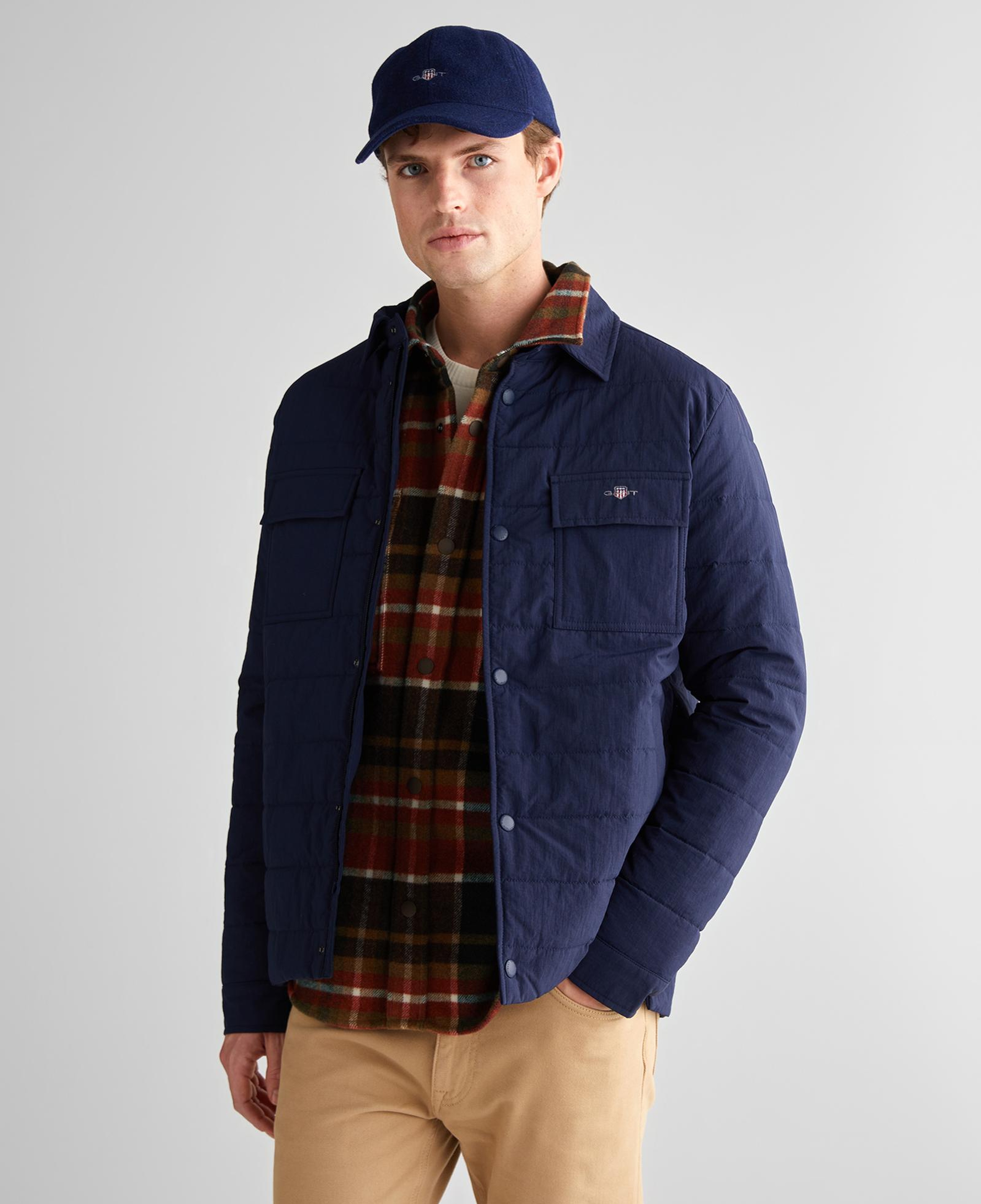 GANT Erkek Lacivert Standart Fit Mont