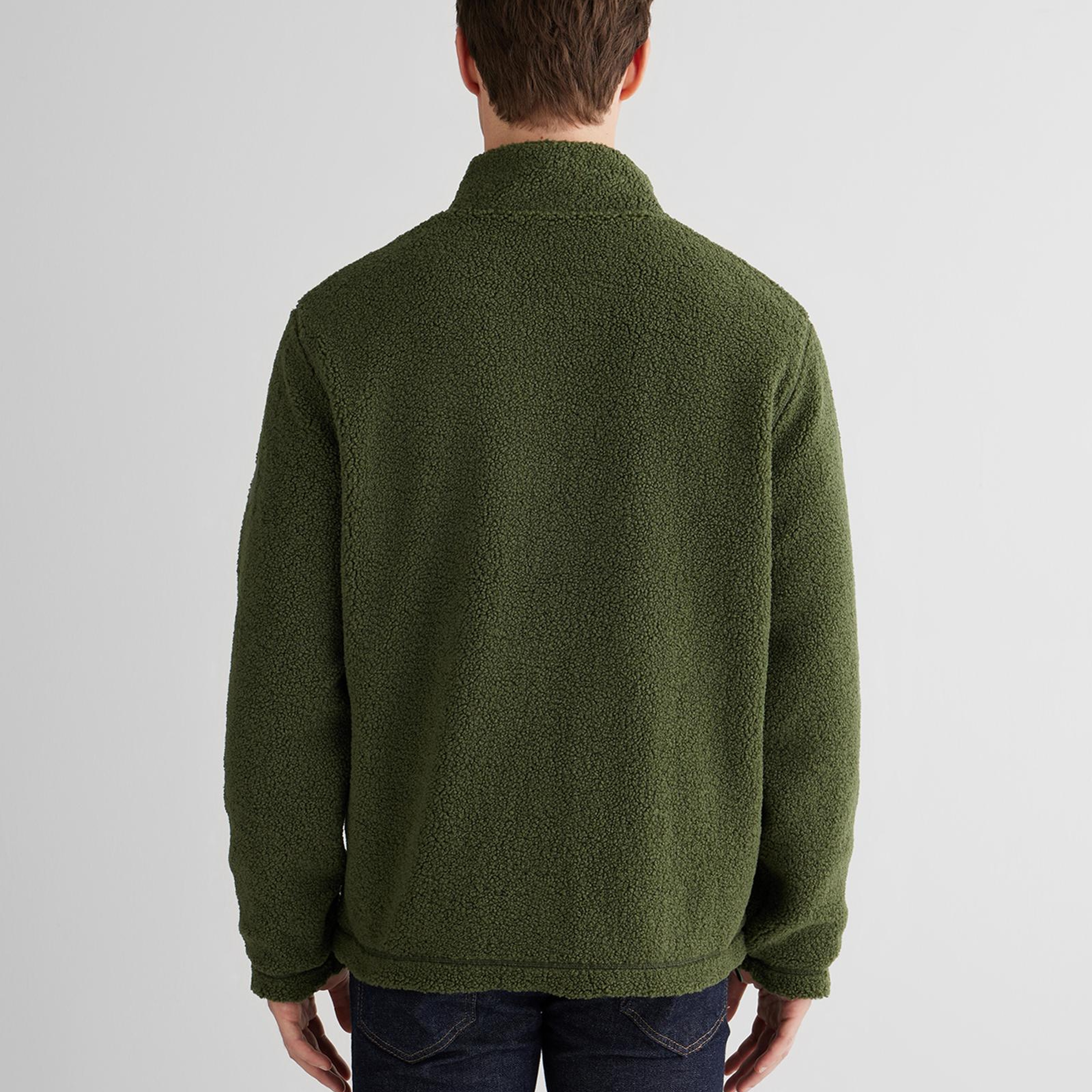 GANT Erkek Haki Fermuarlı Çift Taraflı Polar Sweatshirt
